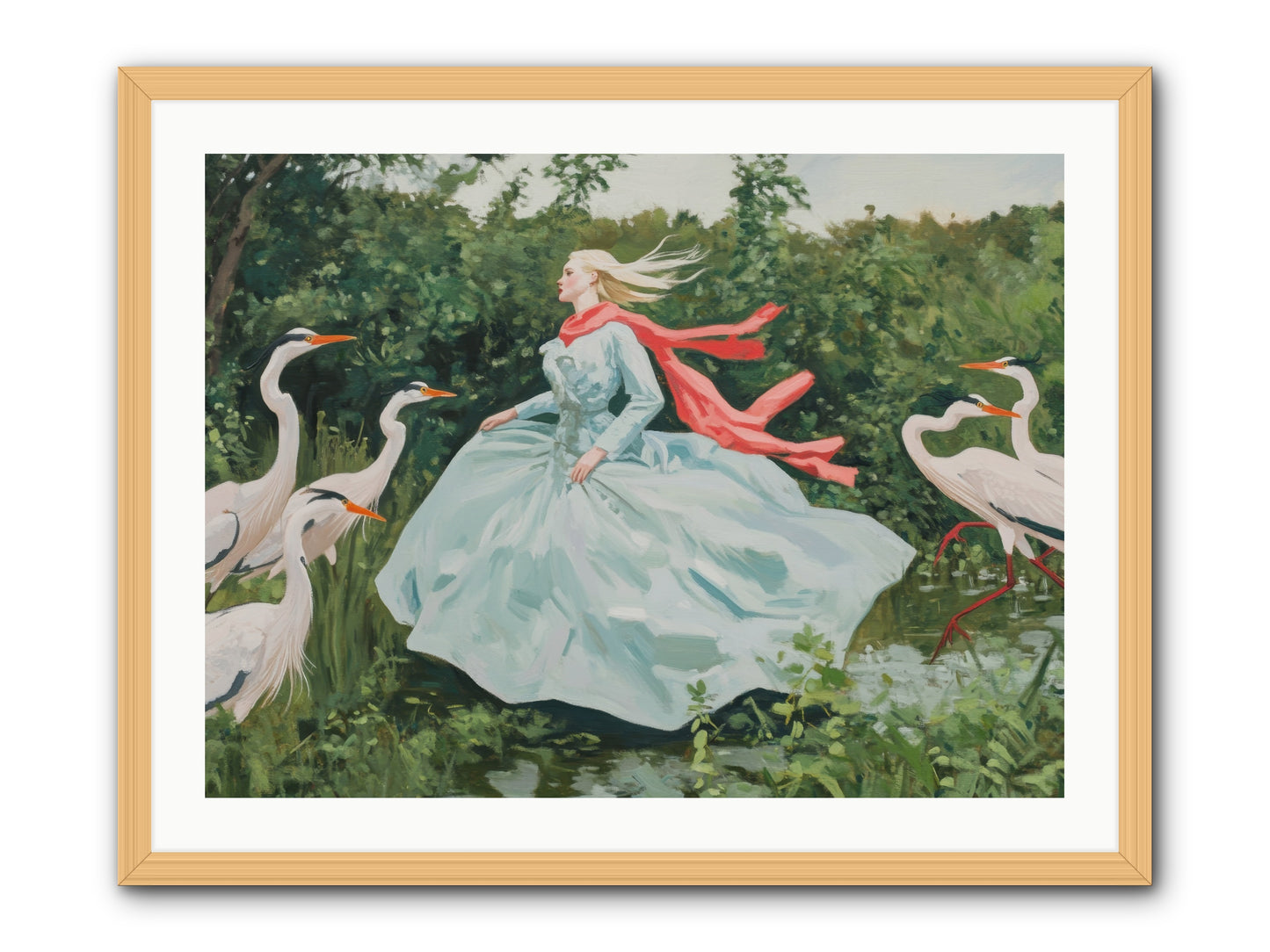 The Secret Orchard-REZ -- Framed Print - Natural 32x24