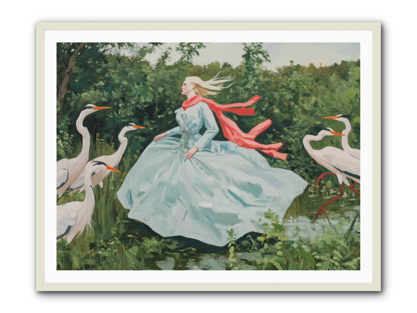 The Secret Orchard-REZ -- Framed Print - White 48x36