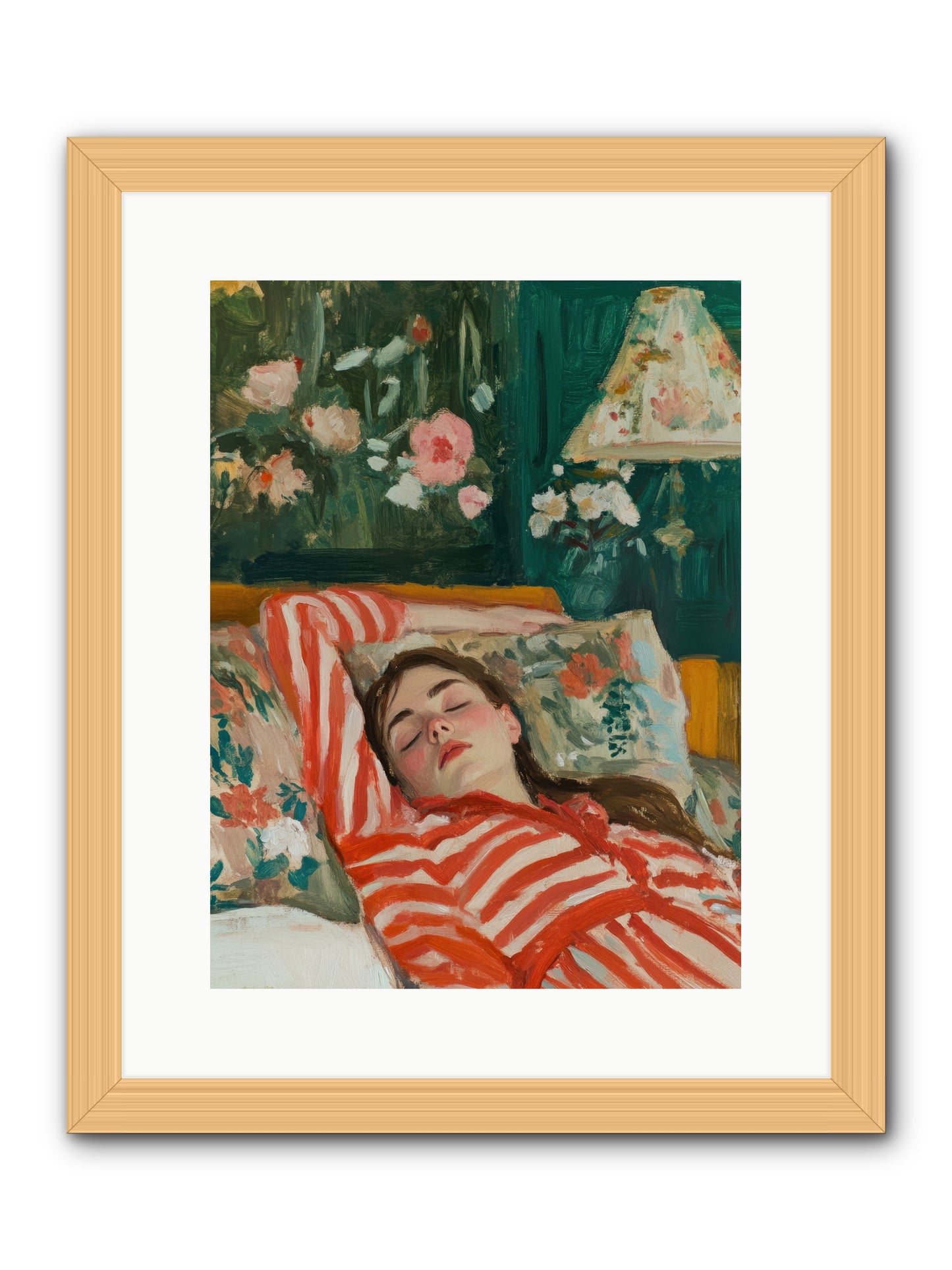 The Secret Repose -- Framed Print - Natural 12x16