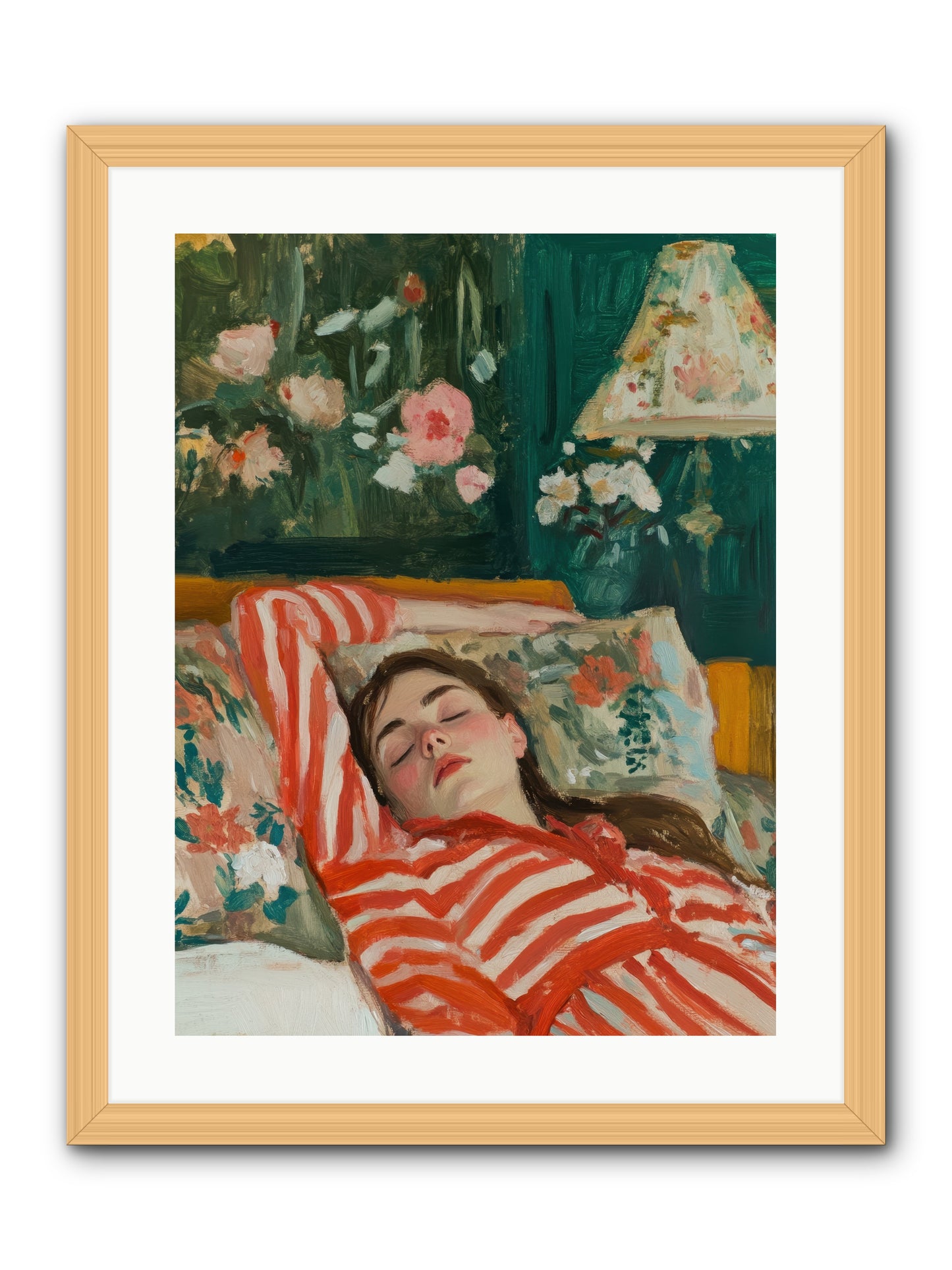 The Secret Repose -- Framed Print - Natural 18x24