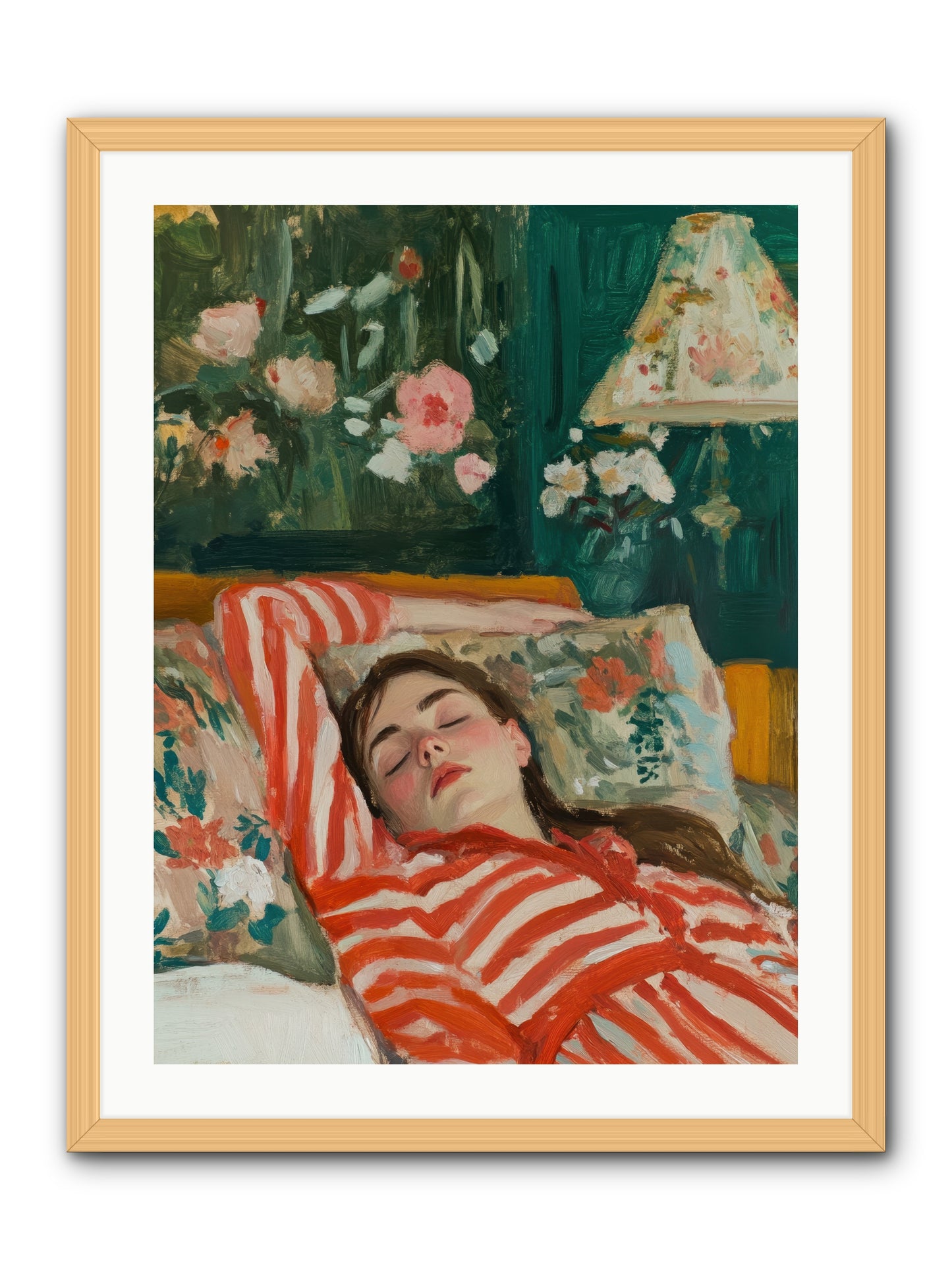 The Secret Repose -- Framed Print - Natural 24x32