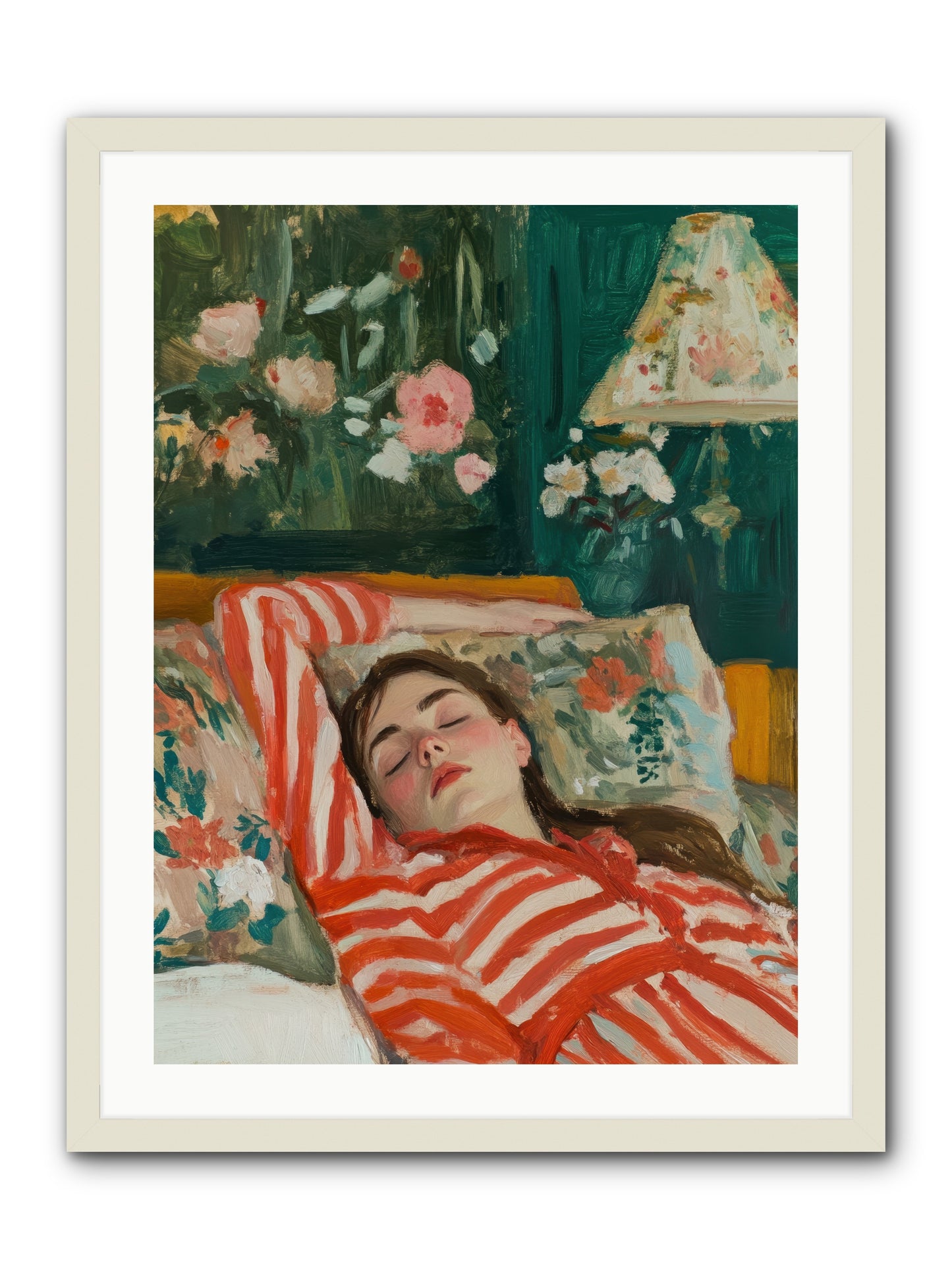 The Secret Repose -- Framed Print - White 24x32