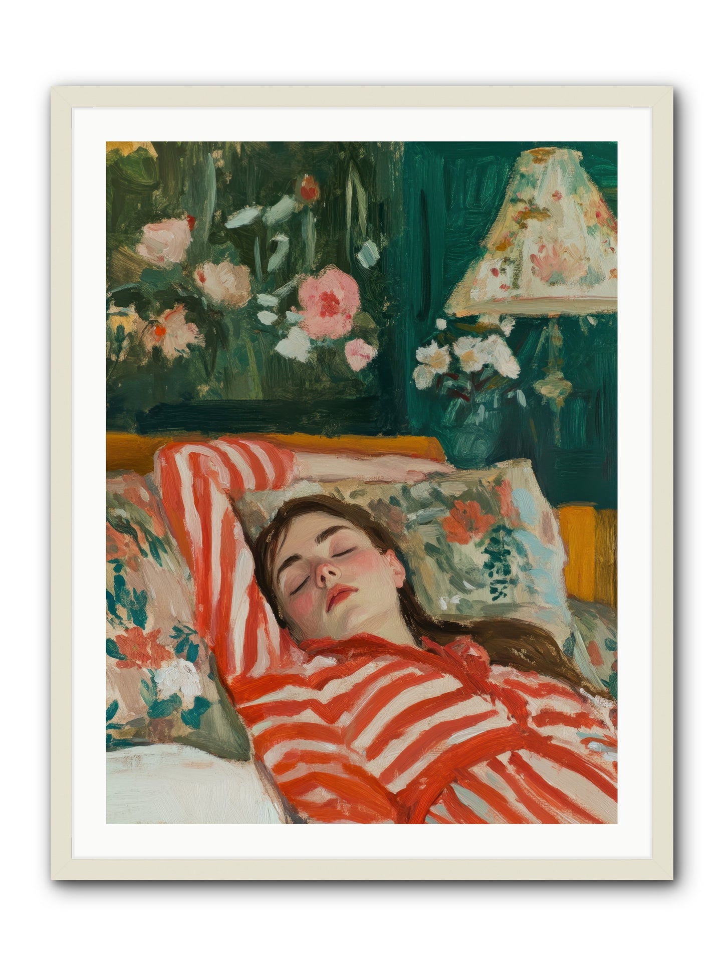 The Secret Repose -- Framed Print - White 30x40
