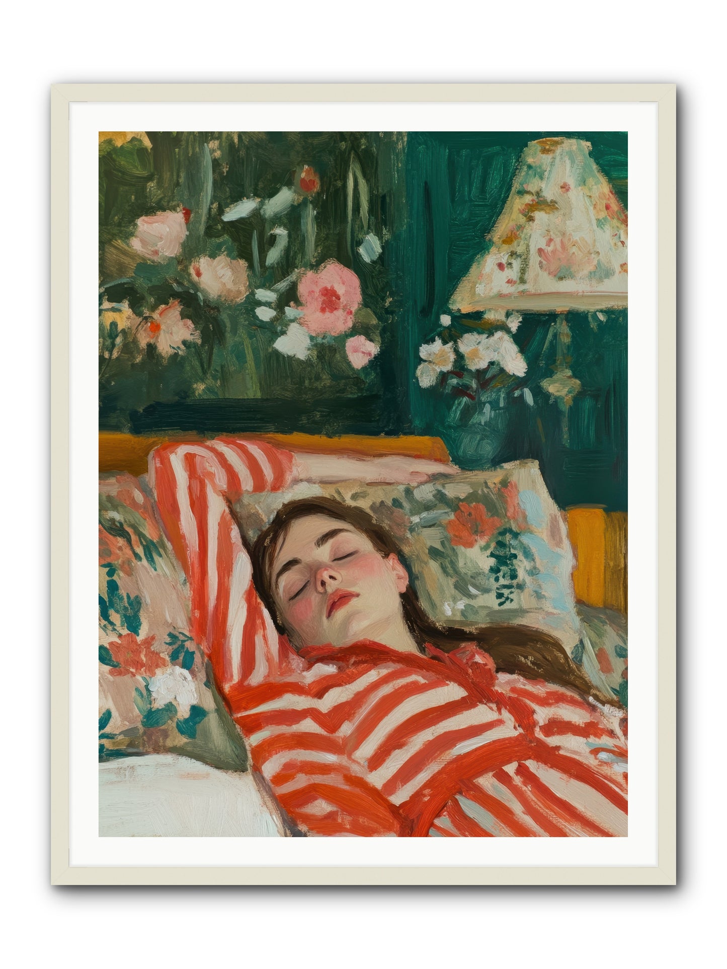 The Secret Repose -- Framed Print - White 36x48