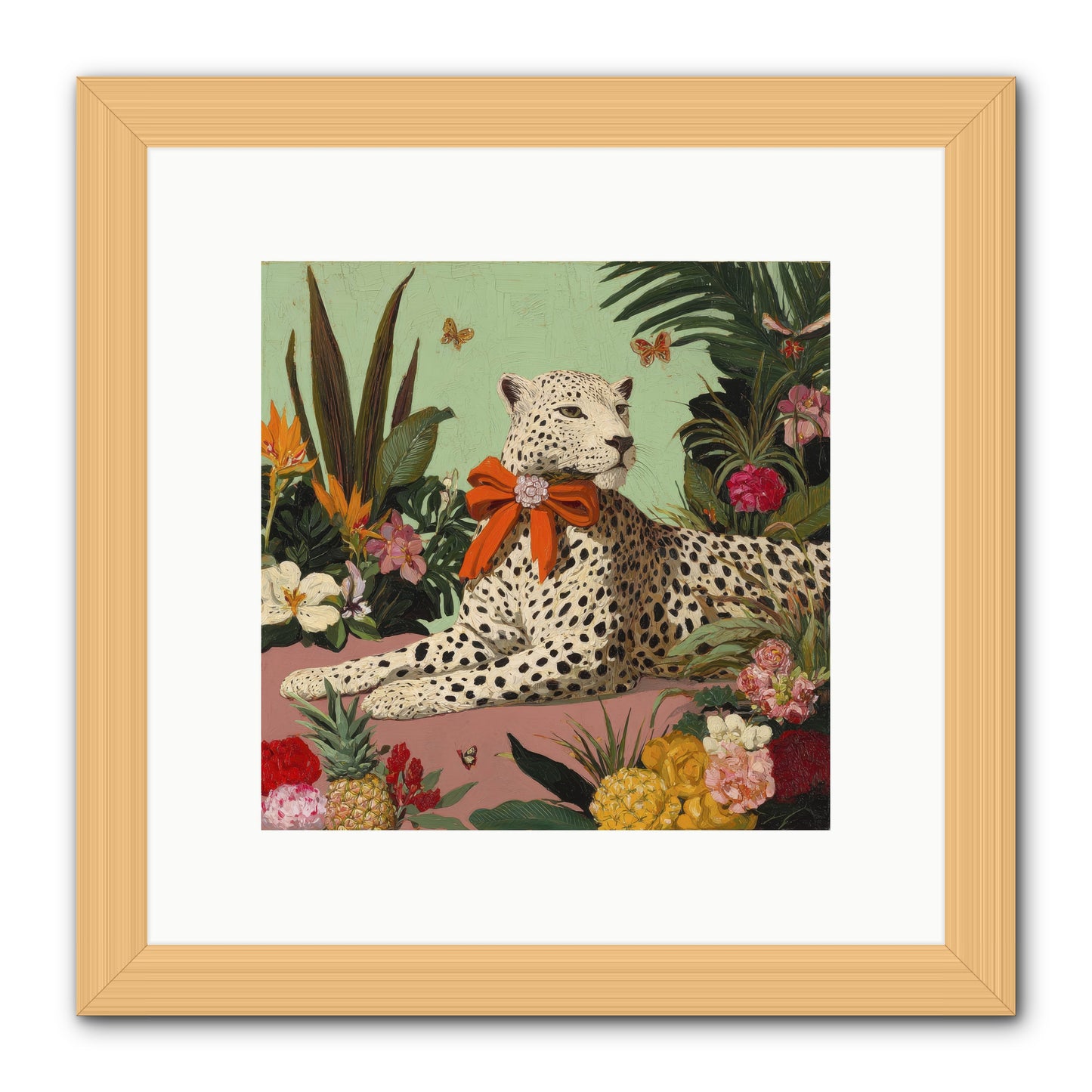 The Secret Terrace -- Framed Print - Natural 10x10