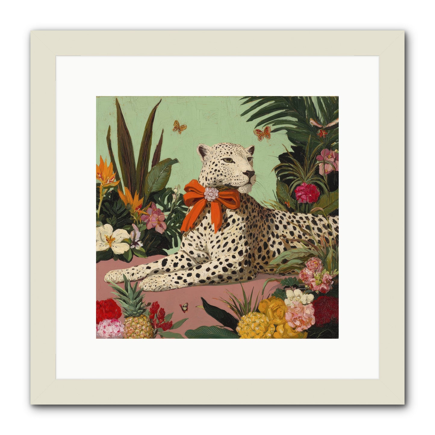The Secret Terrace -- Framed Print - White 12x12