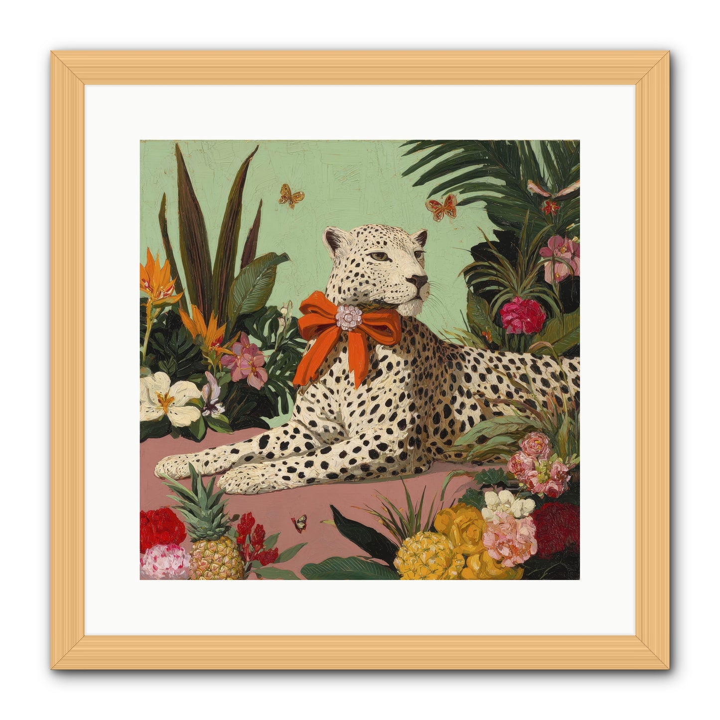 The Secret Terrace -- Framed Print - Natural 16x16
