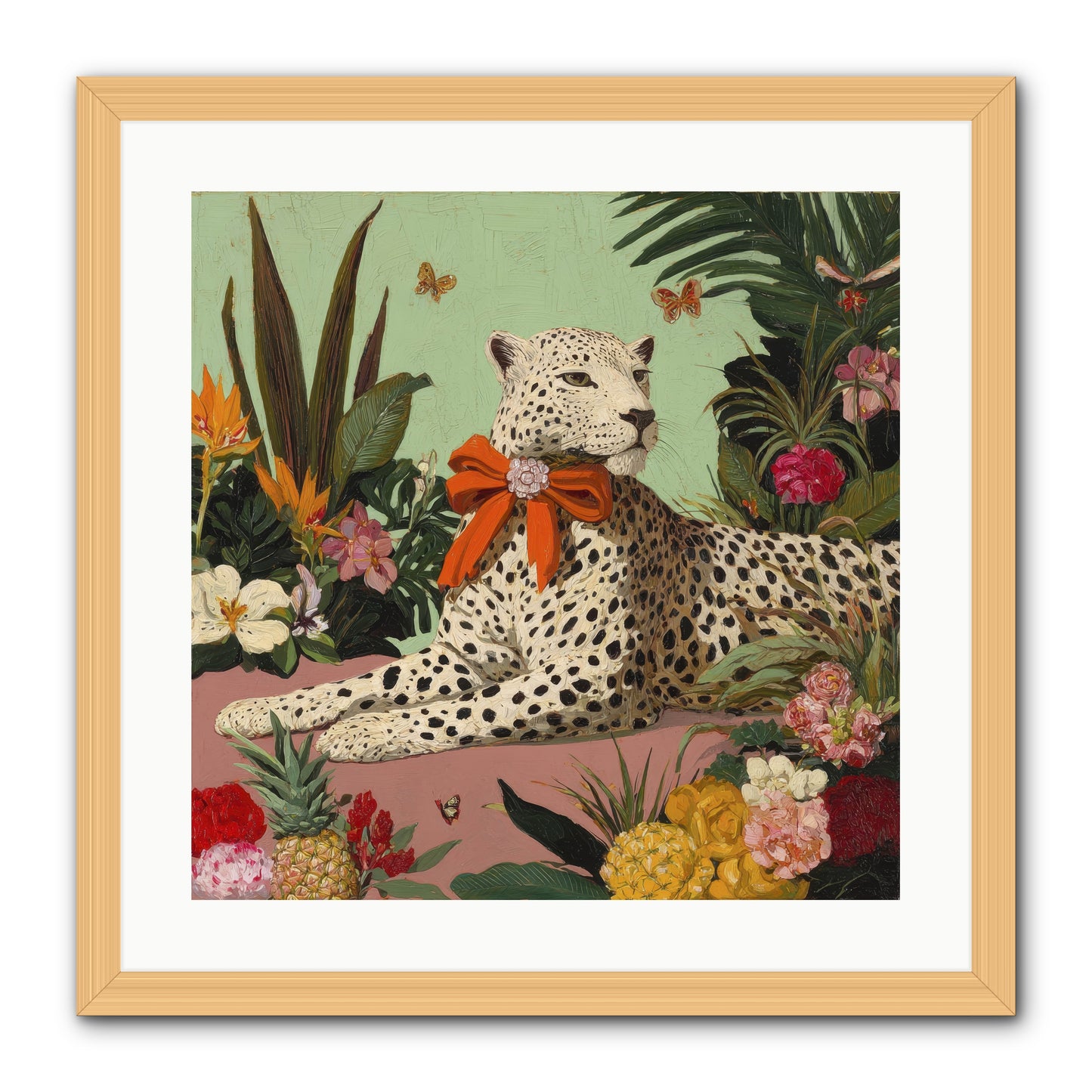 The Secret Terrace -- Framed Print - Natural 20x20