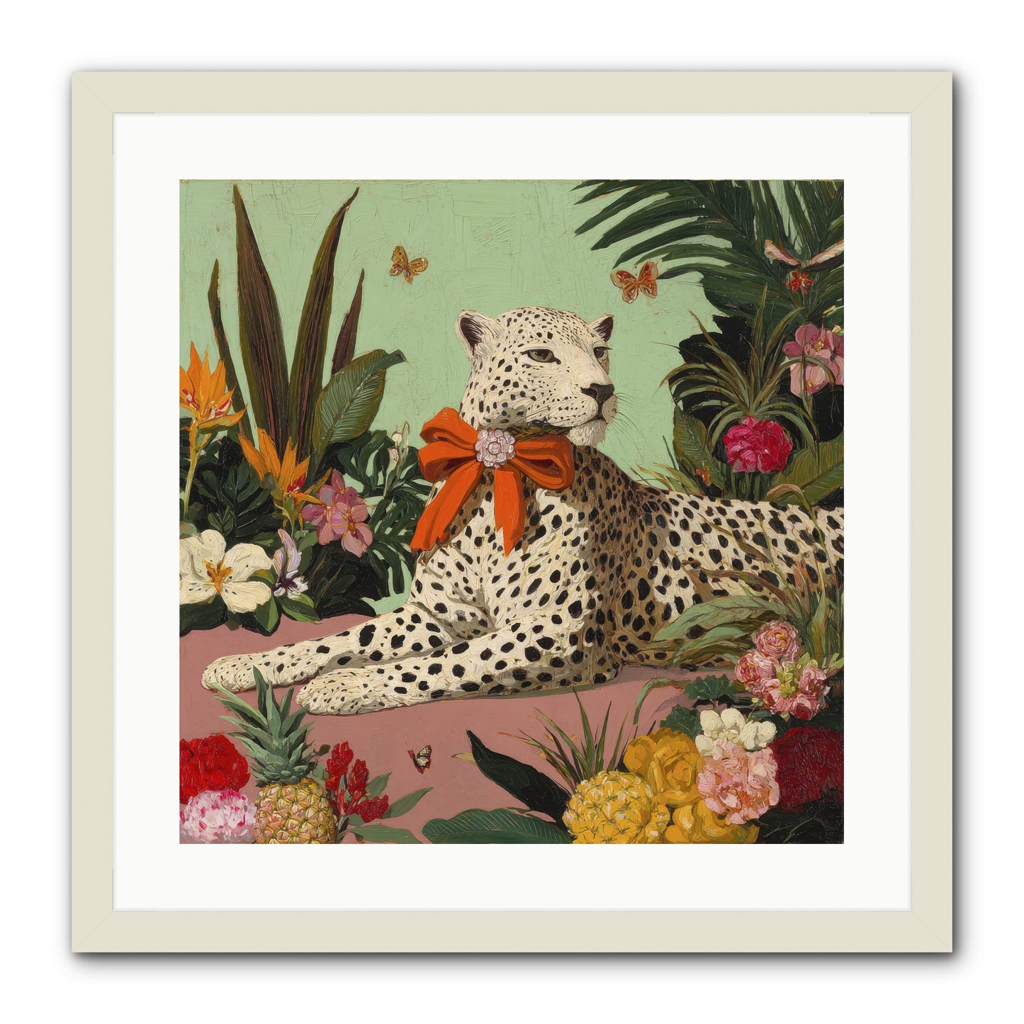 The Secret Terrace -- Framed Print - White 20x20