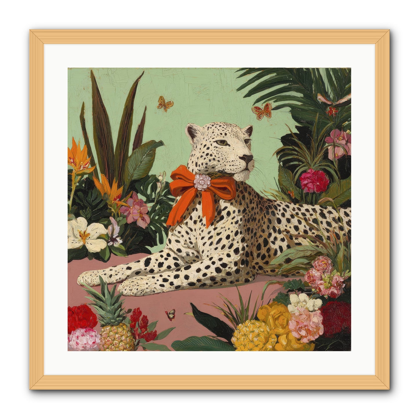 The Secret Terrace -- Framed Print - Natural 24x24