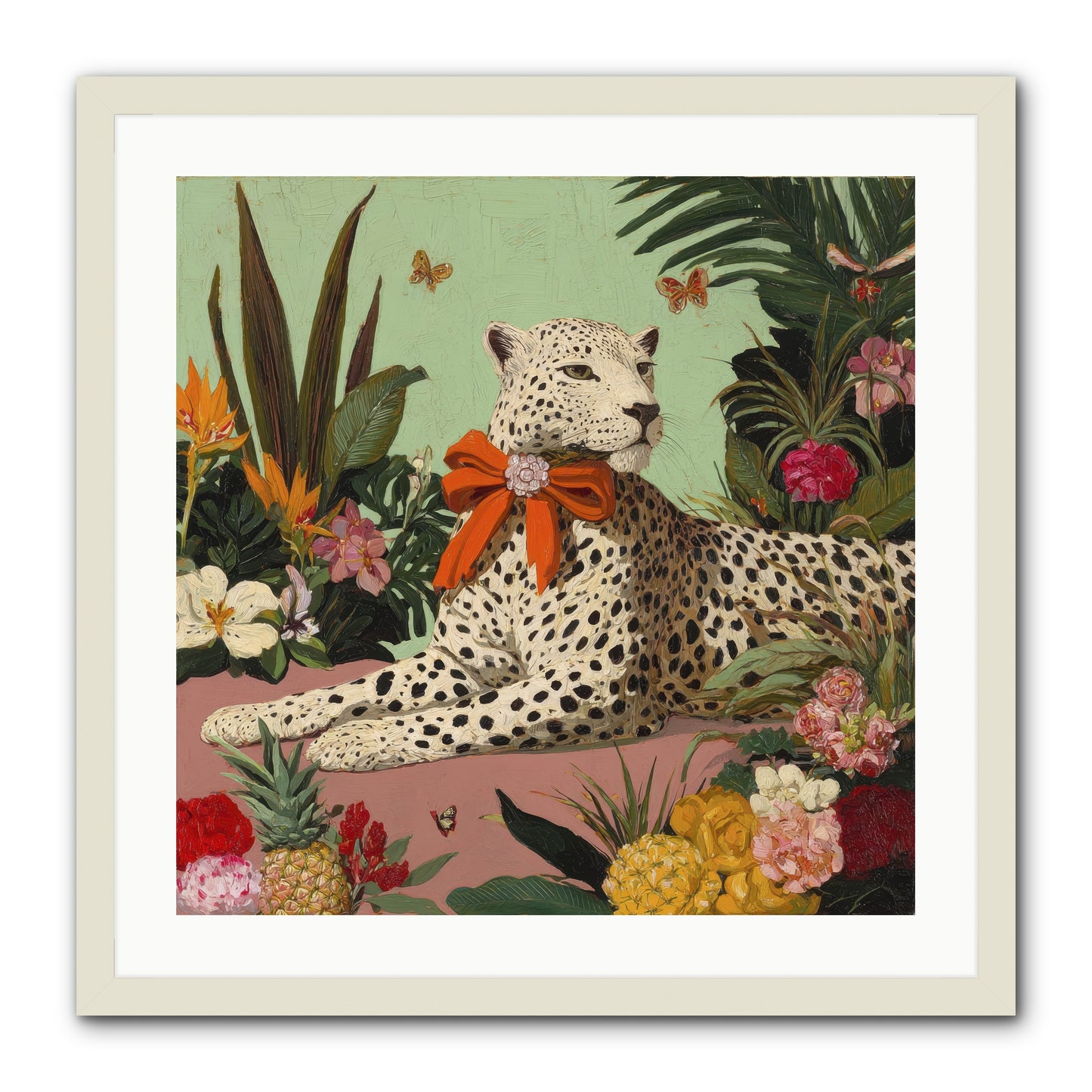 The Secret Terrace -- Framed Print - White 24x24