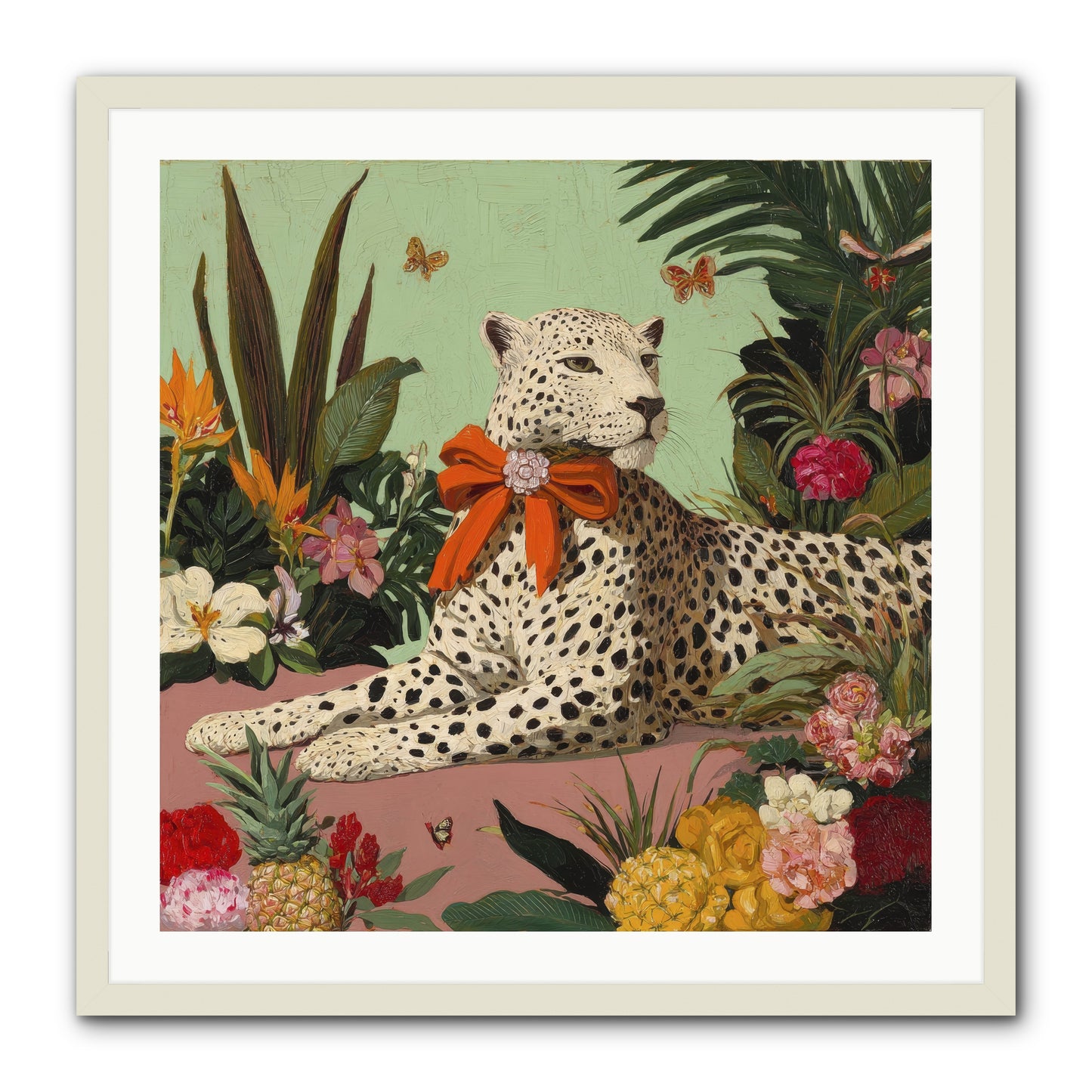 The Secret Terrace -- Framed Print - White 30x30