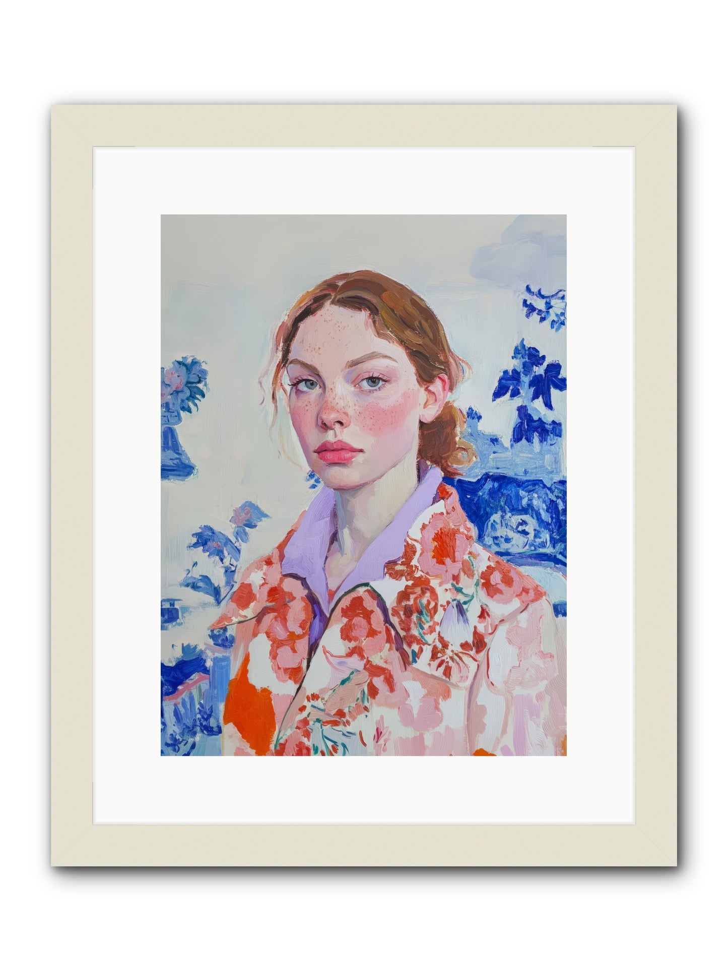 The Seine's Last Wanderer -- Framed Print - White 12x16