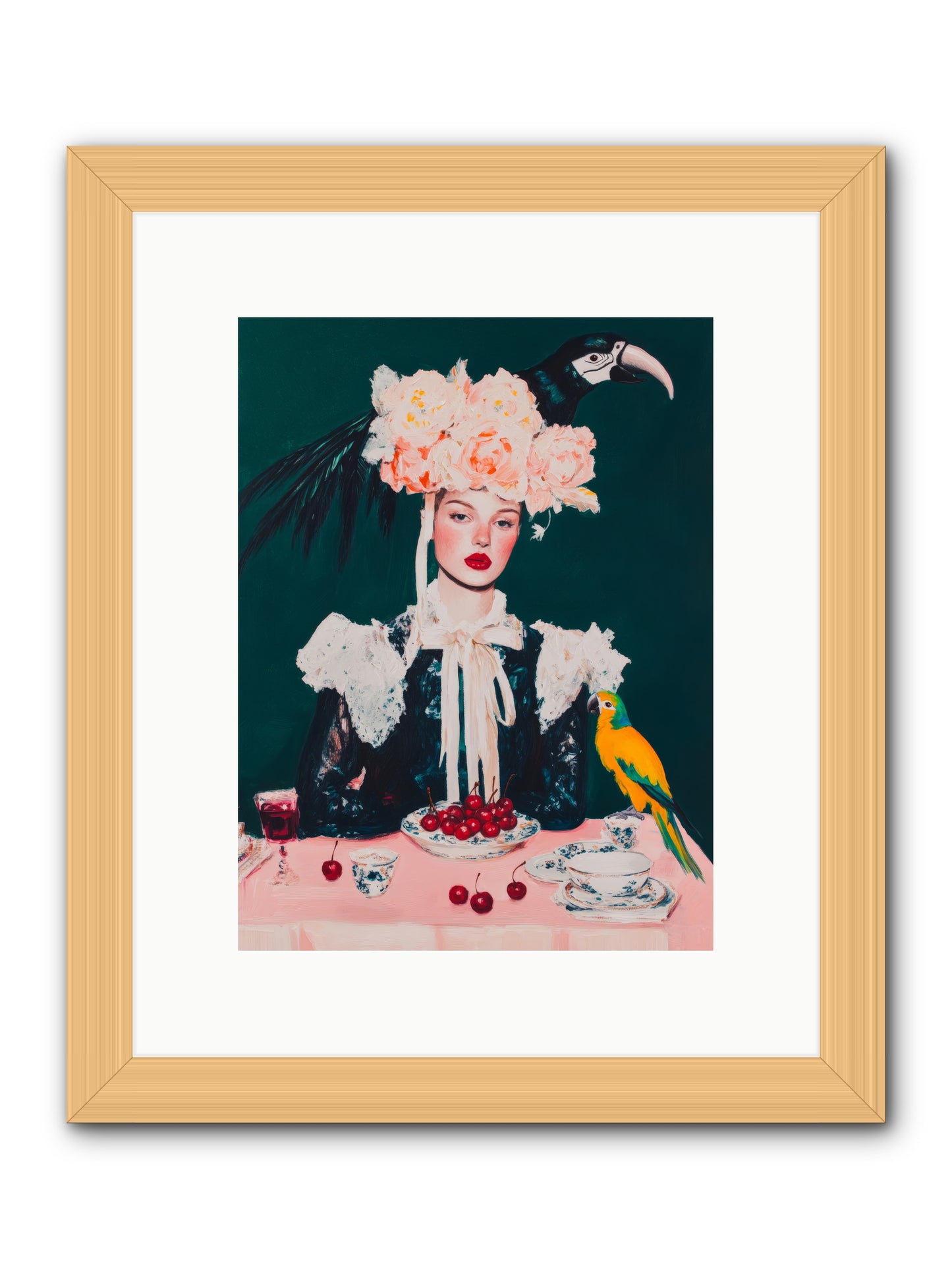 The Sidesaddle Tea ClubRez2 -- Framed Print - Natural 9x12