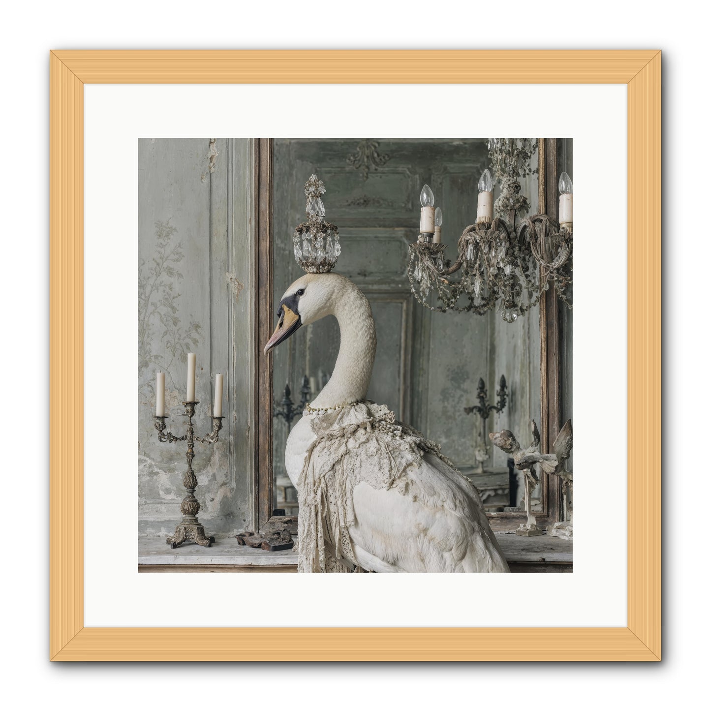 The Silver Country -- Framed Print - Natural 16x16