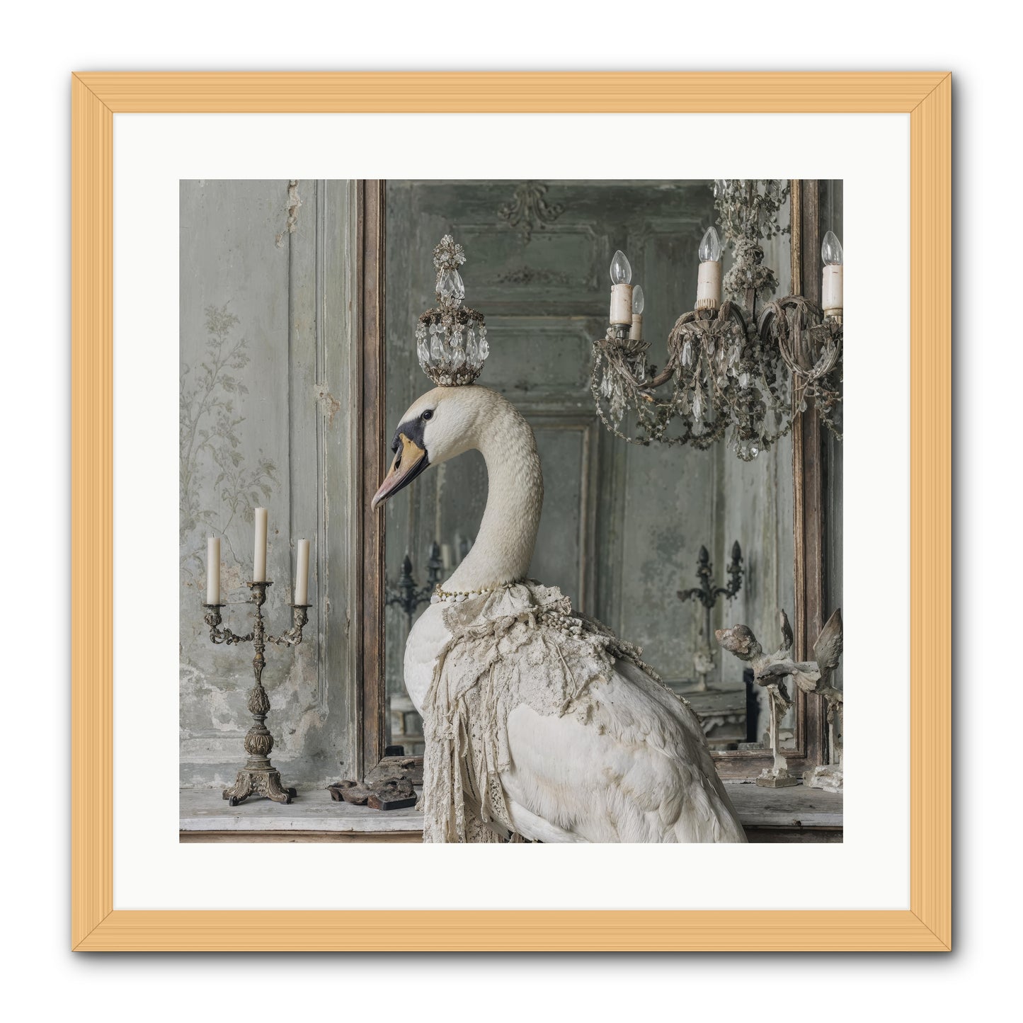 The Silver Country -- Framed Print - Natural 20x20