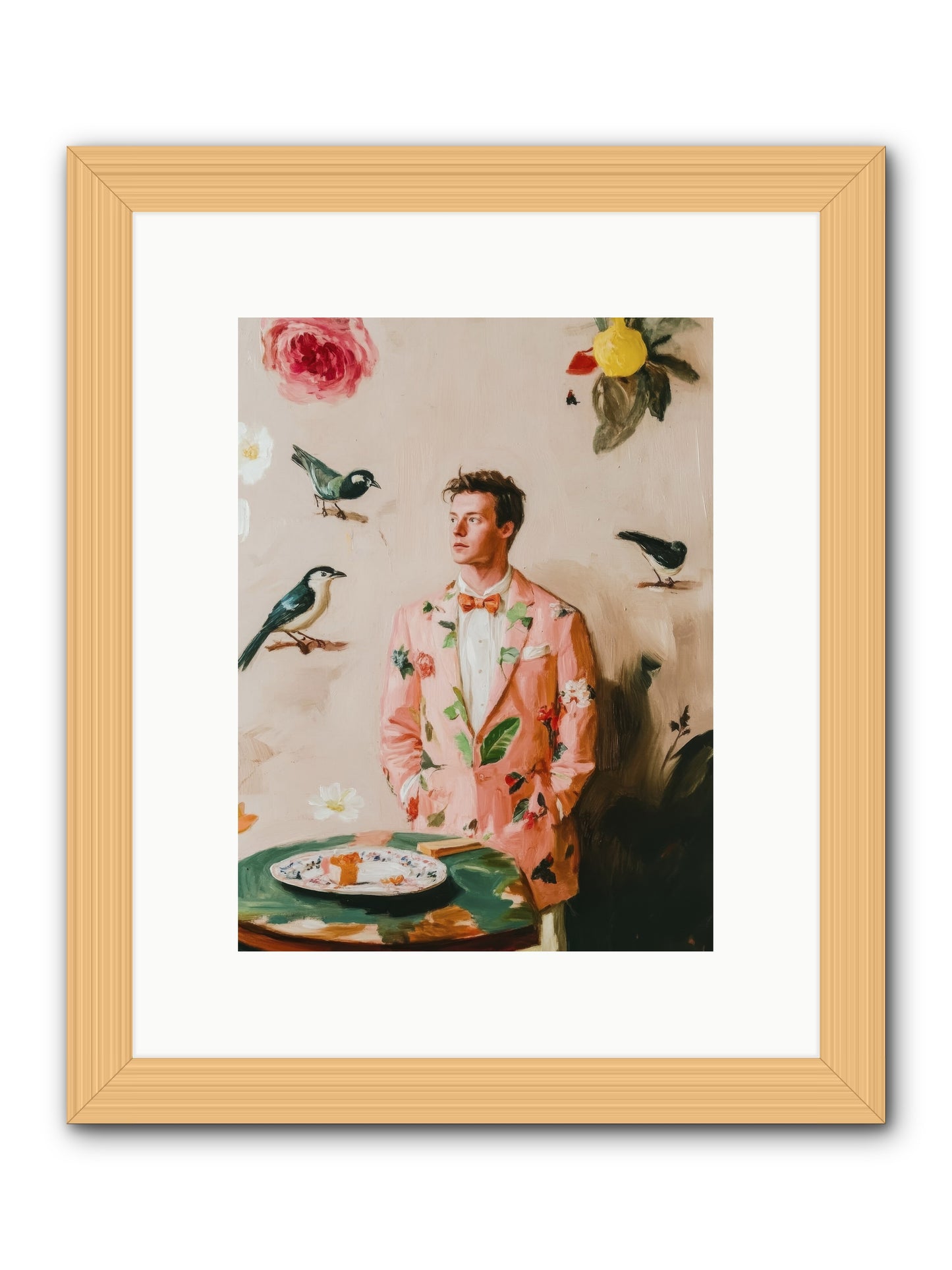 The Silver Hyacinth-REZ -- Framed Print - Natural 9x12