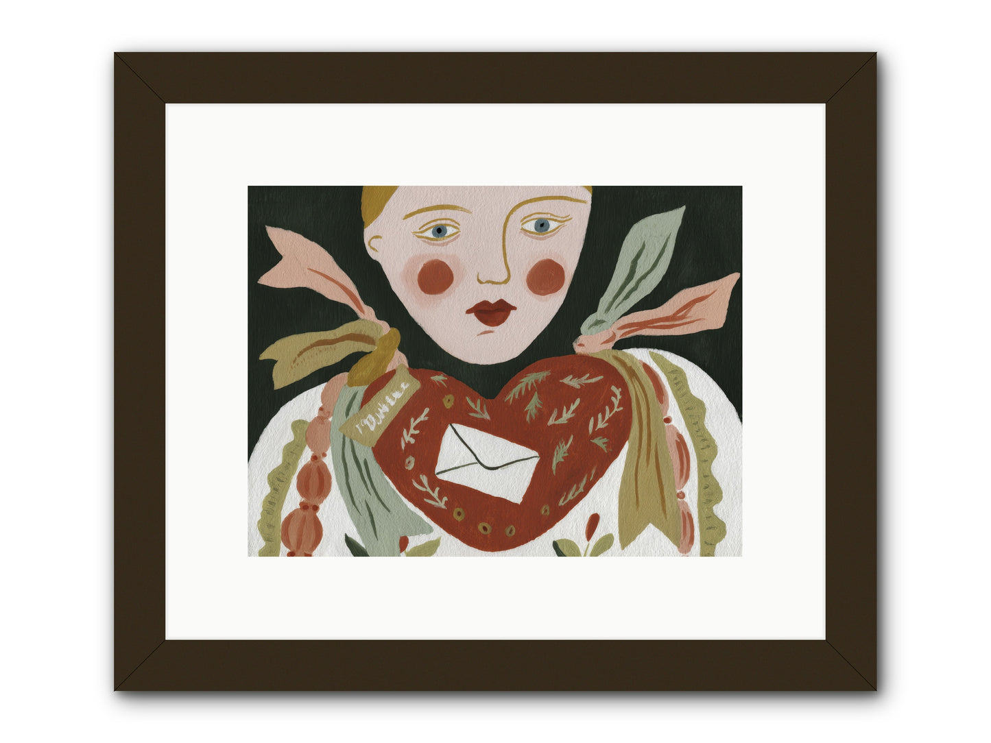 The Sketchbook Of Hearts -- Framed Print - Black 12x9