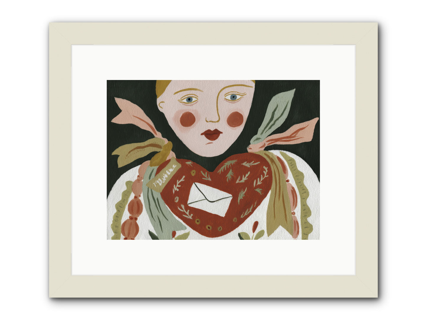 The Sketchbook Of Hearts -- Framed Print - White 12x9