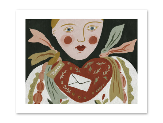 The Sketchbook Of Hearts -- Paper Print 12x9