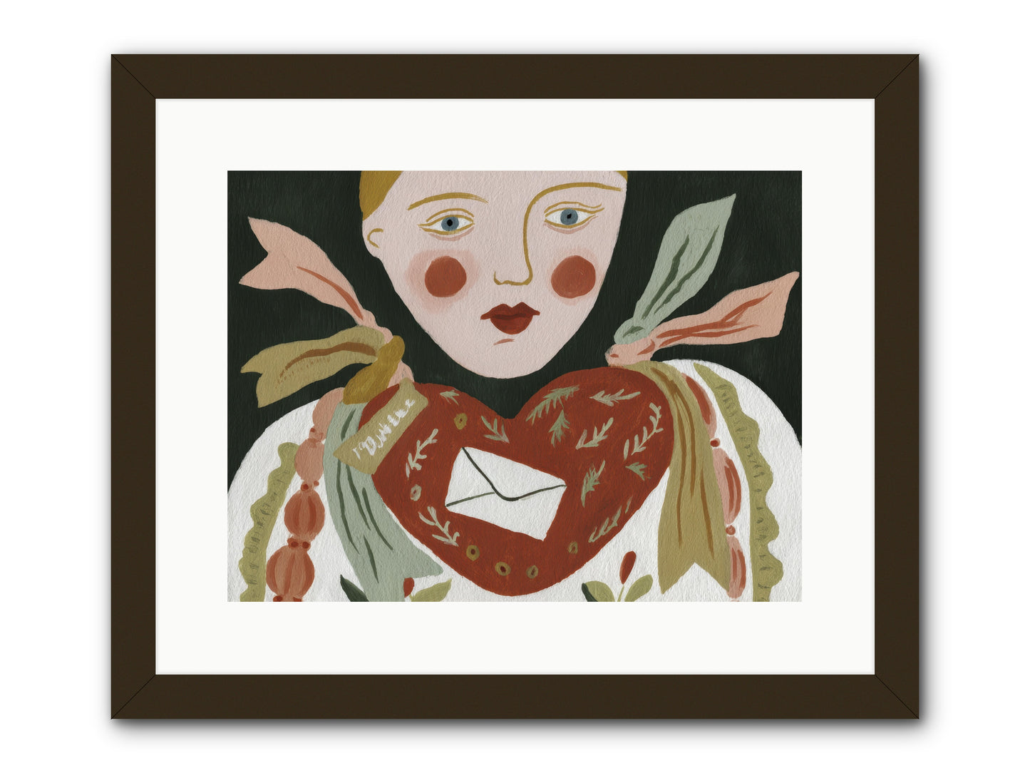 The Sketchbook Of Hearts -- Framed Print - Black 16x12