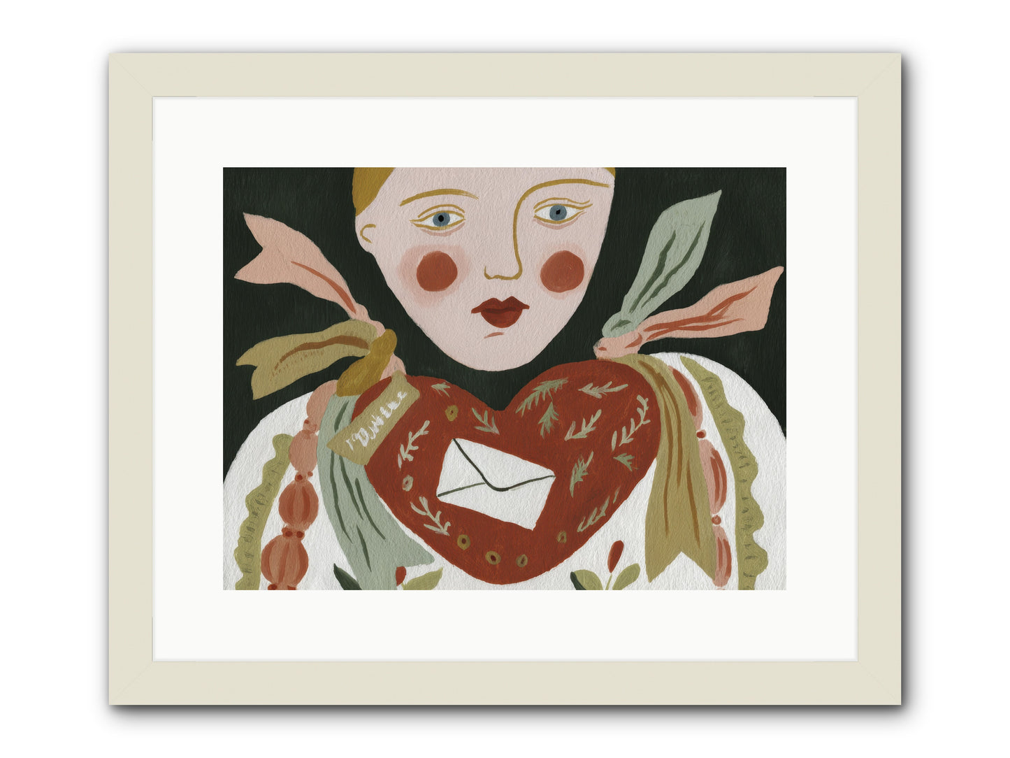 The Sketchbook Of Hearts -- Framed Print - White 16x12