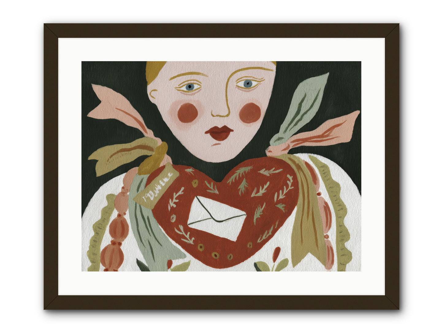 The Sketchbook Of Hearts -- Framed Print - Black 24x18