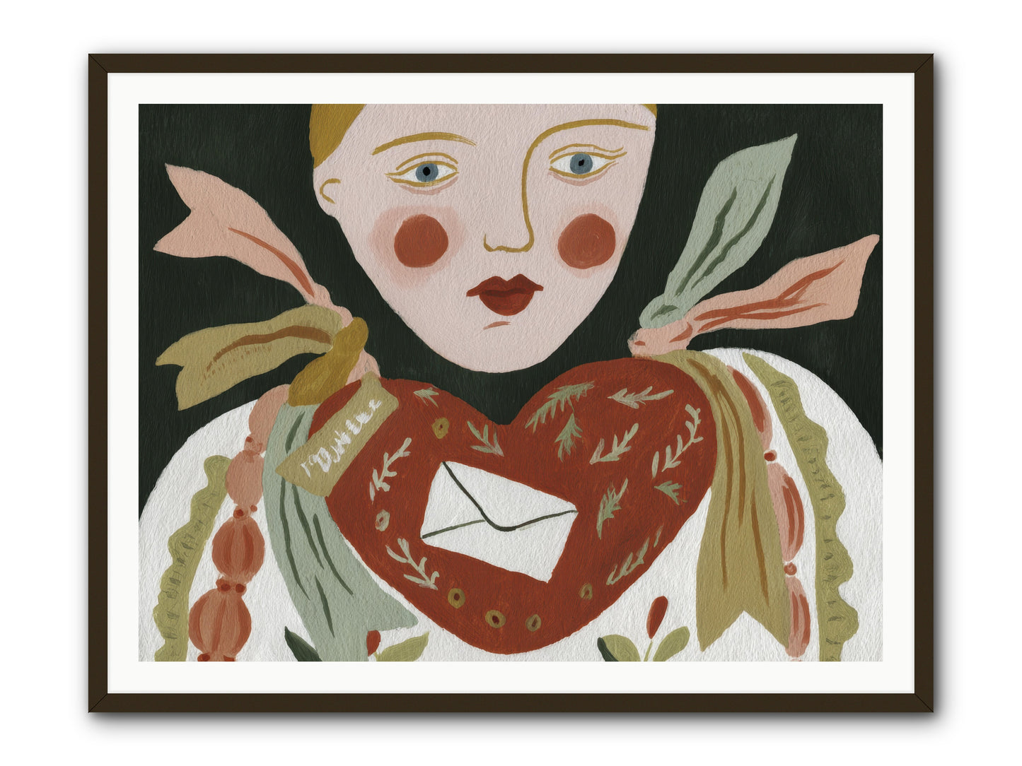 The Sketchbook Of Hearts -- Framed Print - Black 48x36
