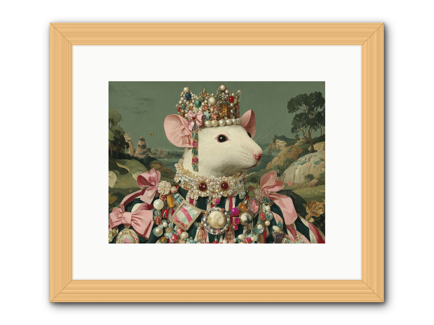 The Smitten Society -- Framed Print - Natural 12x9