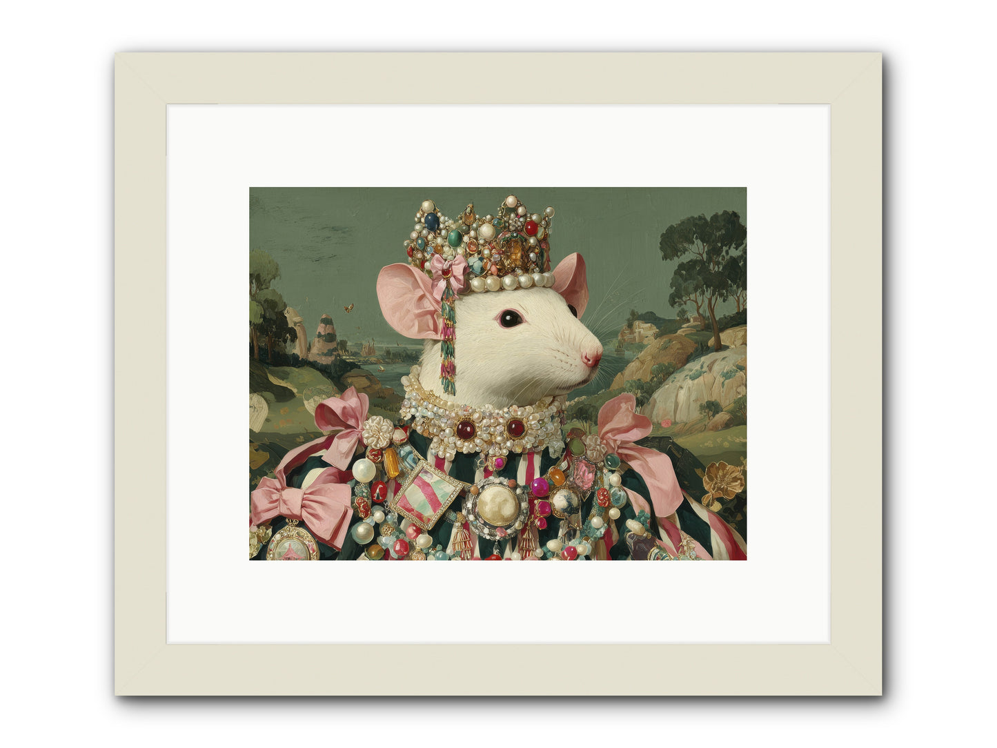 The Smitten Society -- Framed Print - White 12x9
