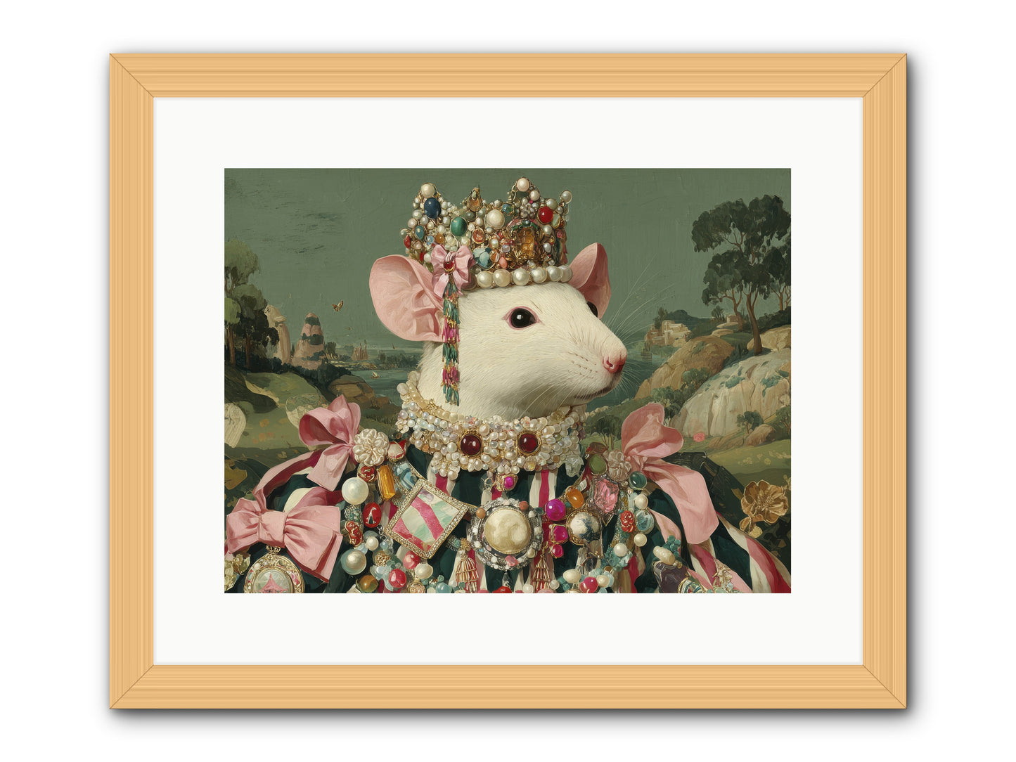 The Smitten Society -- Framed Print - Natural 16x12