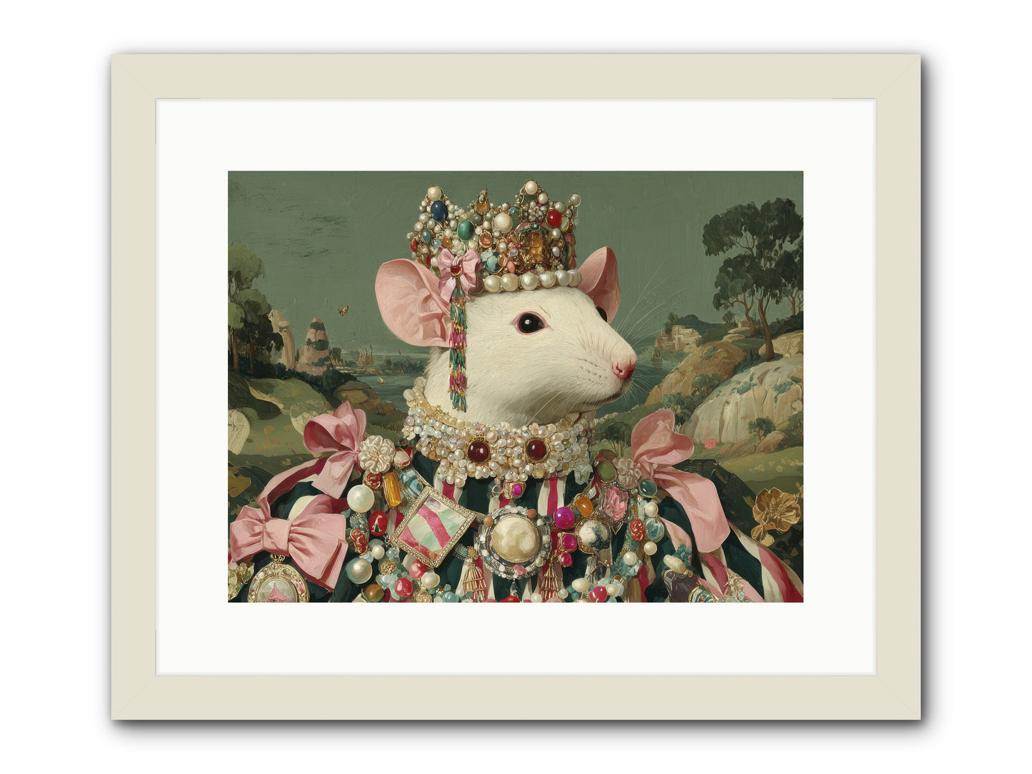 The Smitten Society -- Framed Print - White 16x12