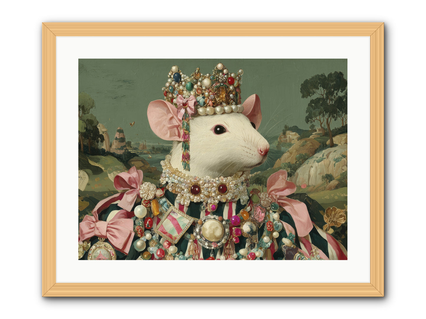 The Smitten Society -- Framed Print - Natural 24x18