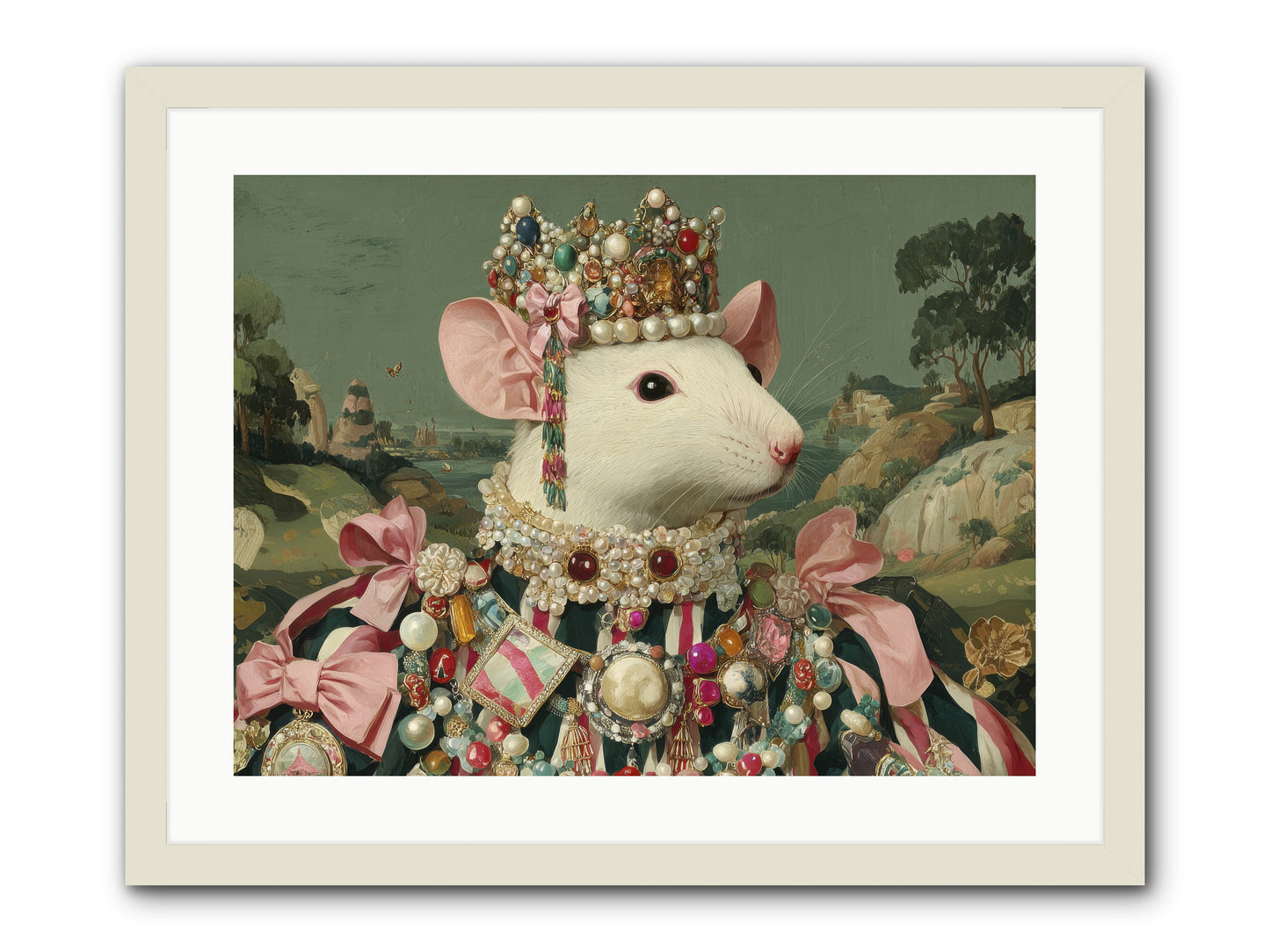 The Smitten Society -- Framed Print - White 24x18