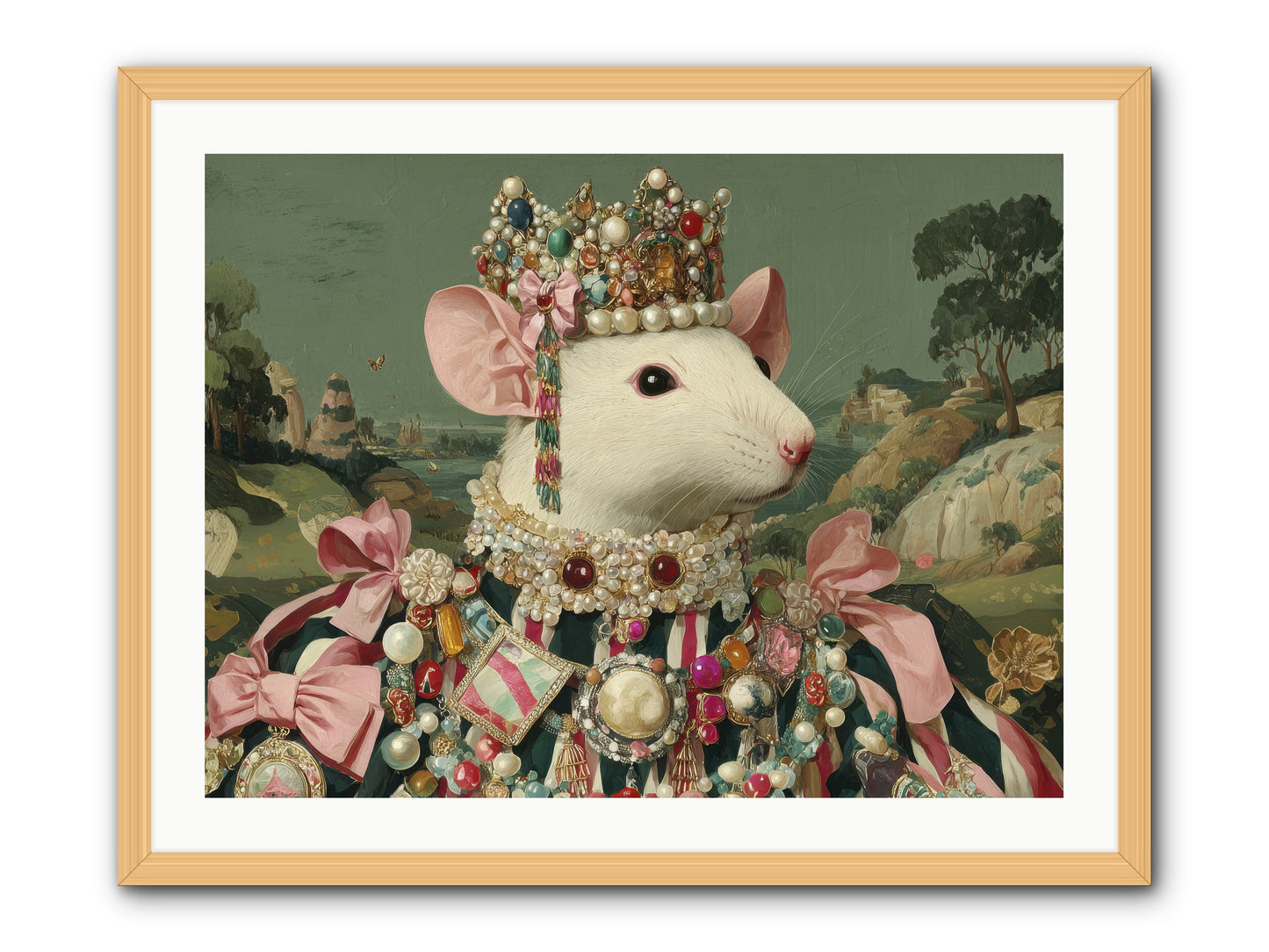 The Smitten Society -- Framed Print - Natural 32x24