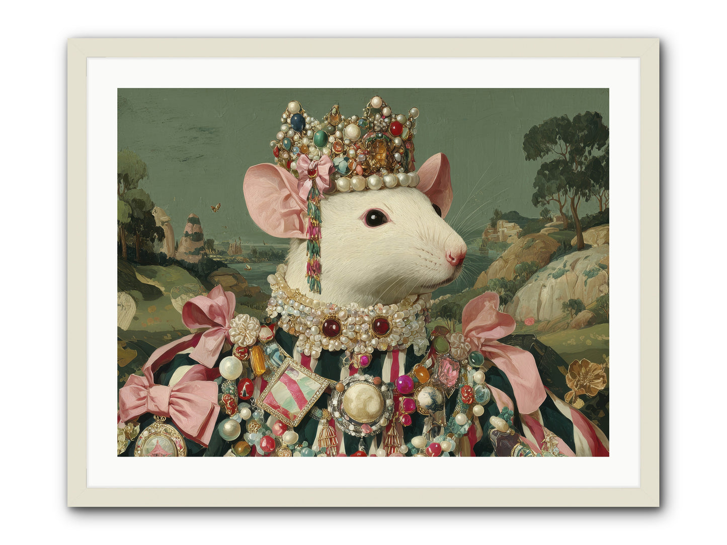The Smitten Society -- Framed Print - White 32x24