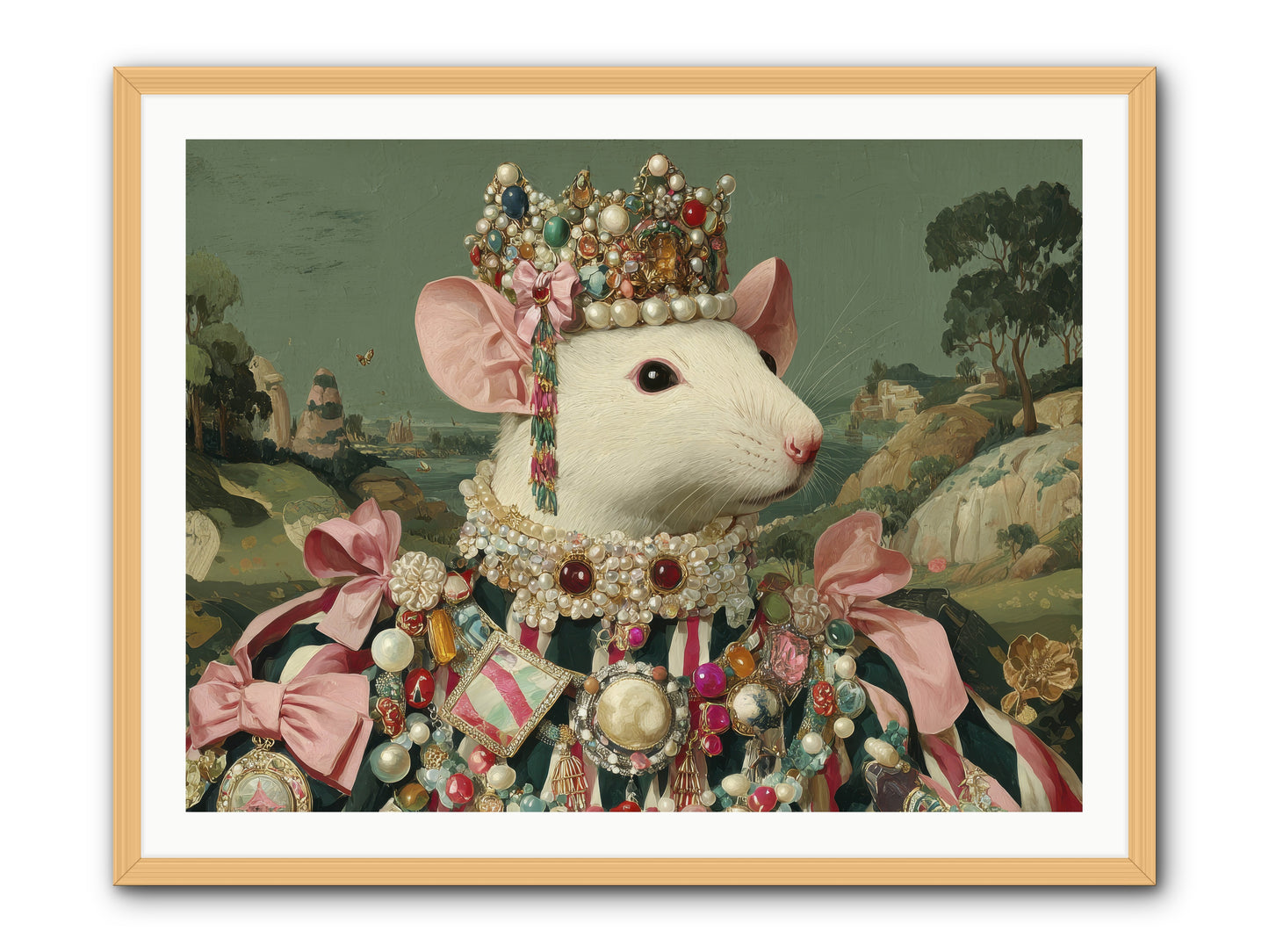 The Smitten Society -- Framed Print - Natural 40x30