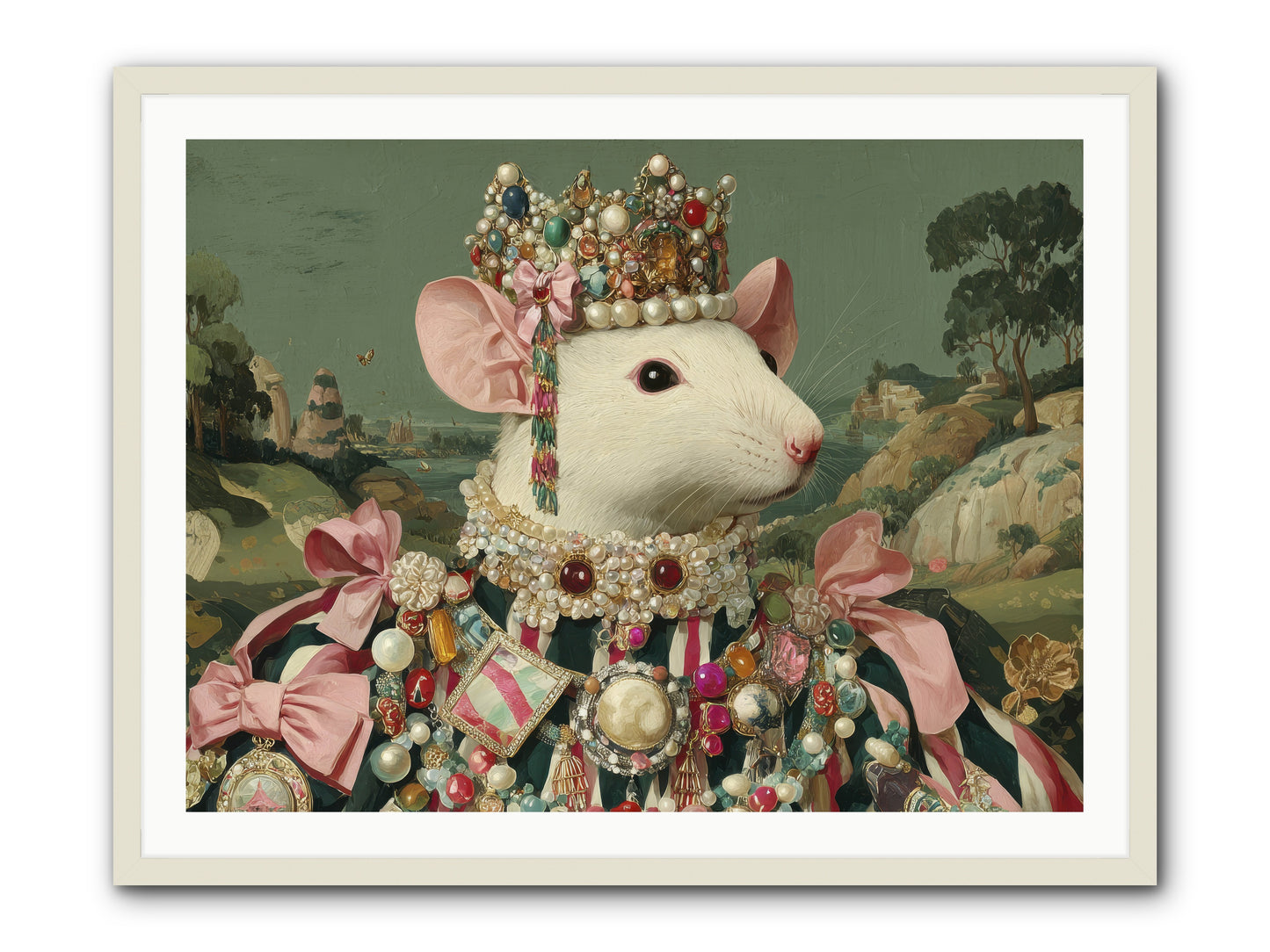 The Smitten Society -- Framed Print - White 40x30