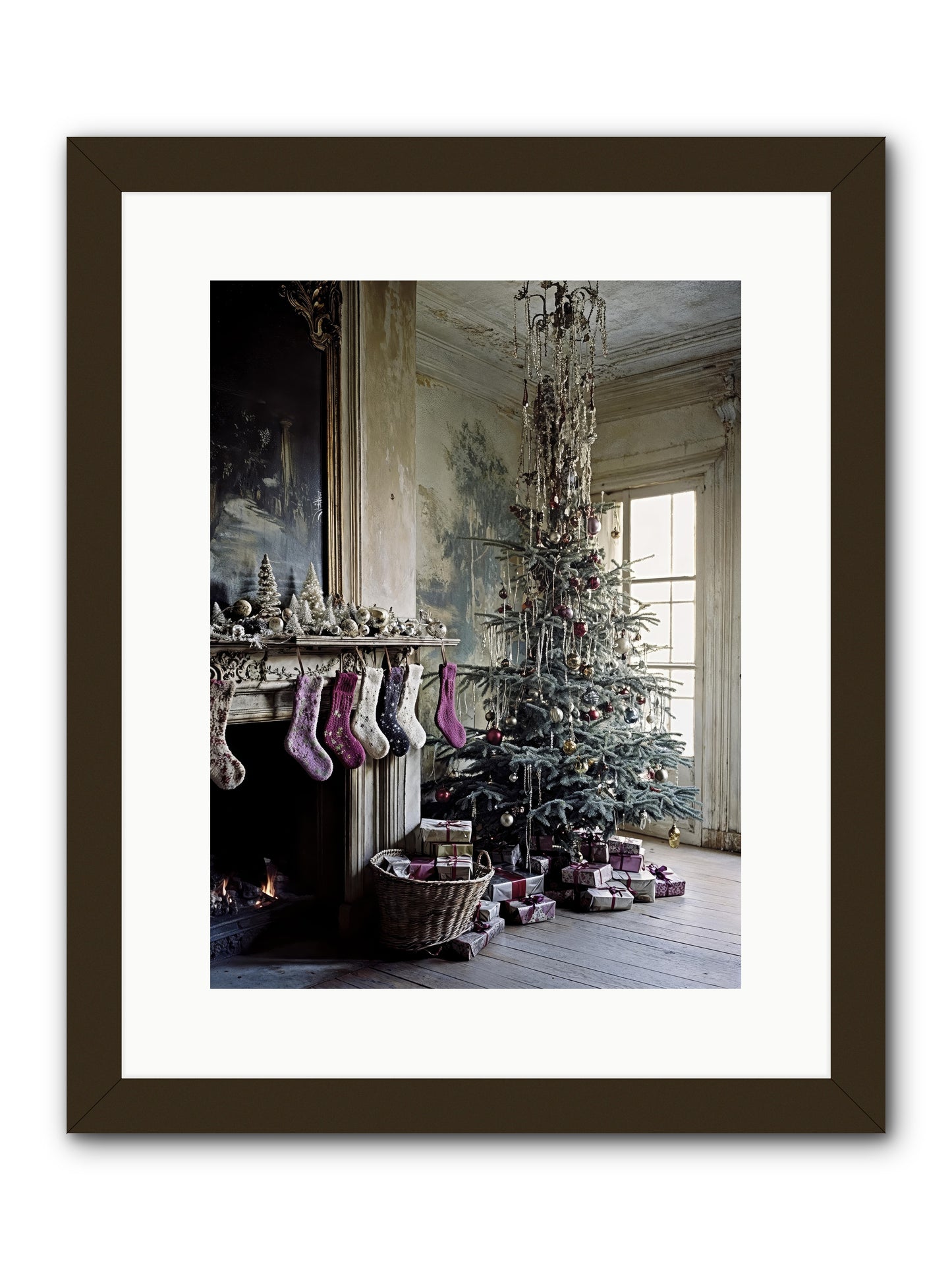The Soliloquy Of Snow -- Framed Print - Black 12x16