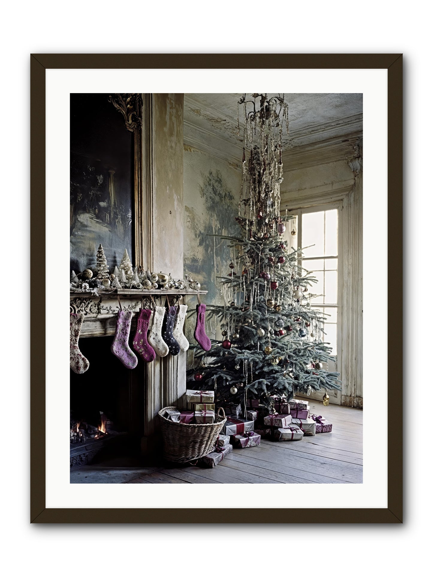 The Soliloquy Of Snow -- Framed Print - Black 24x32