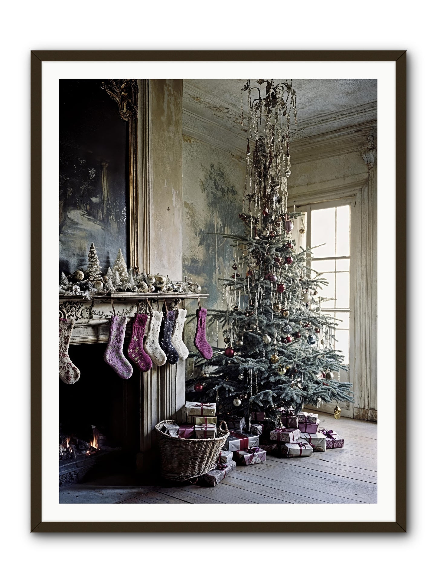 The Soliloquy Of Snow -- Framed Print - Black 36x48