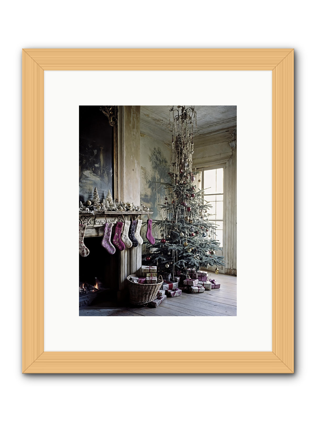 The Soliloquy Of Snow -- Framed Print - Natural 9x12