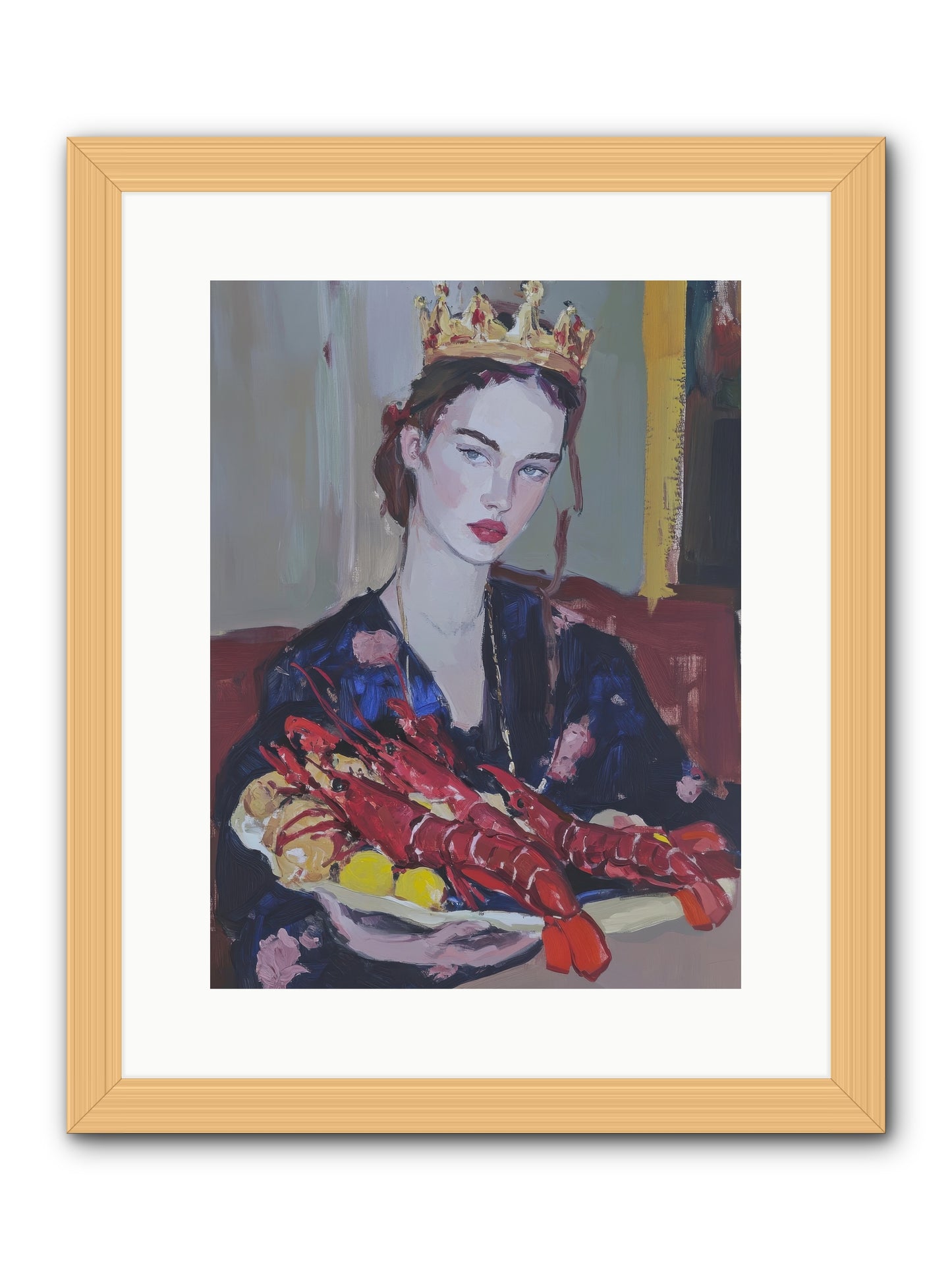 The Sovereign Supper -- Framed Print - Natural 12x16
