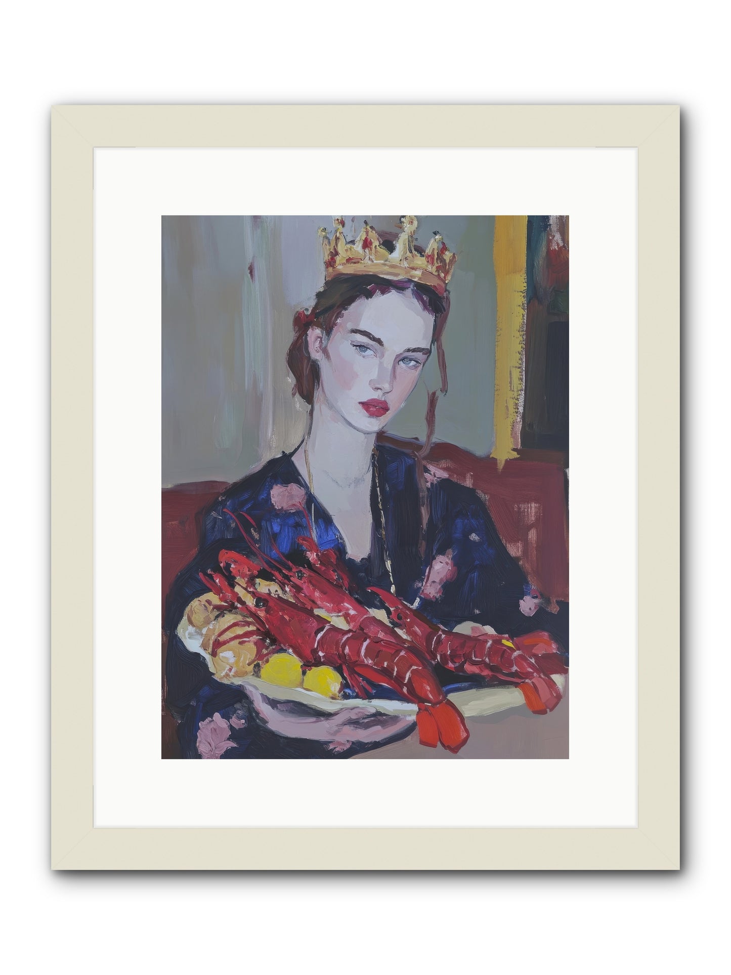 The Sovereign Supper -- Framed Print - White 12x16
