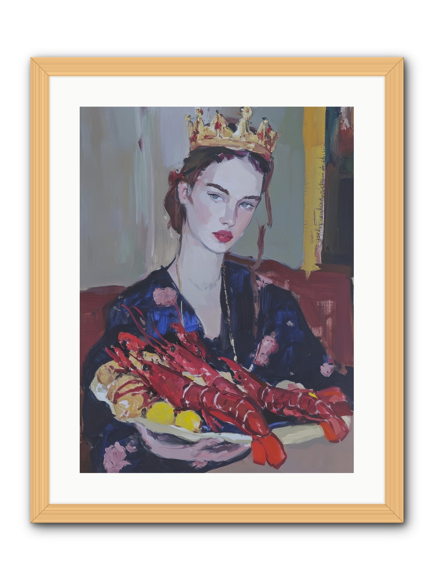 The Sovereign Supper -- Framed Print - Natural 18x24