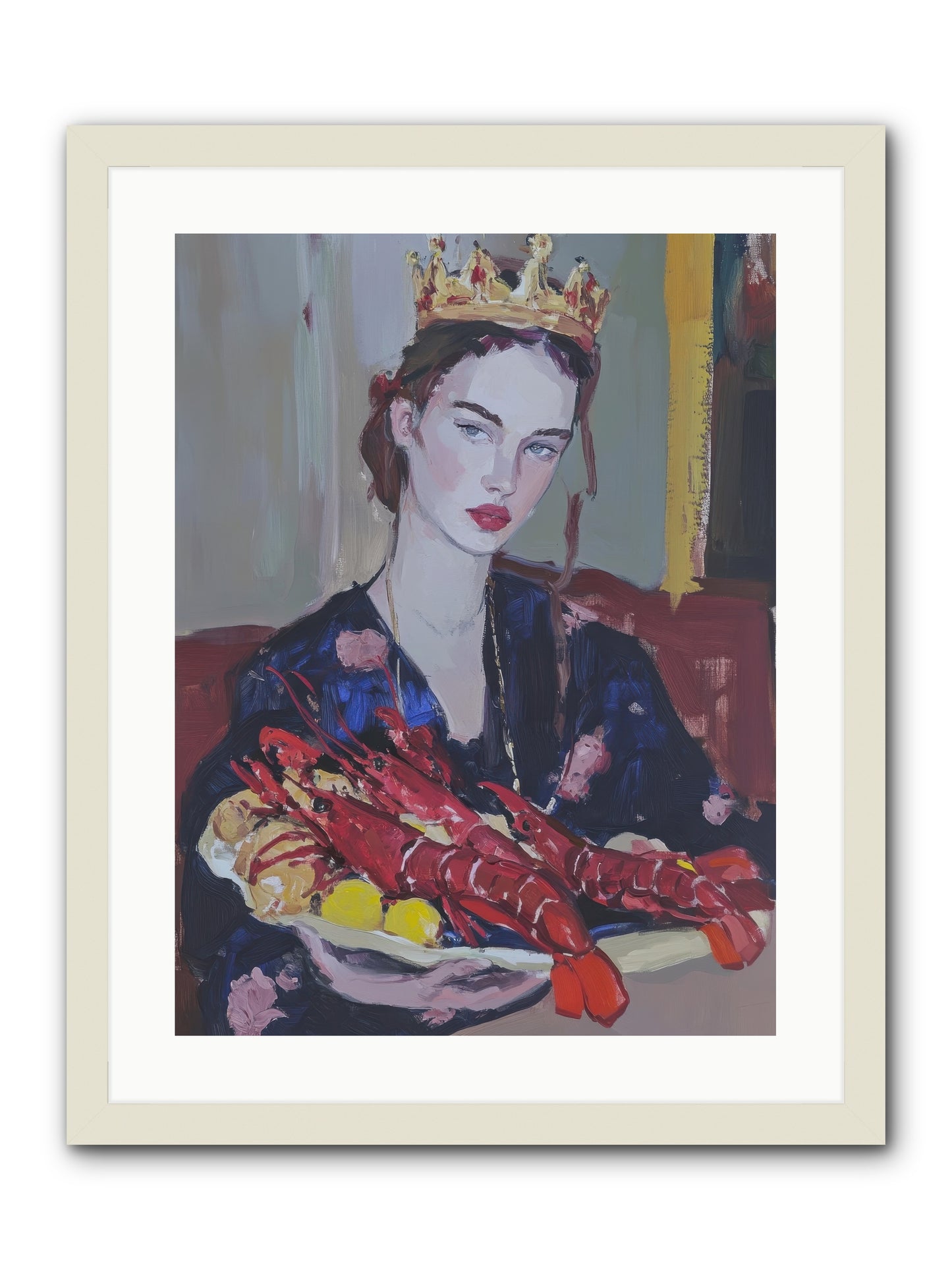 The Sovereign Supper -- Framed Print - White 18x24