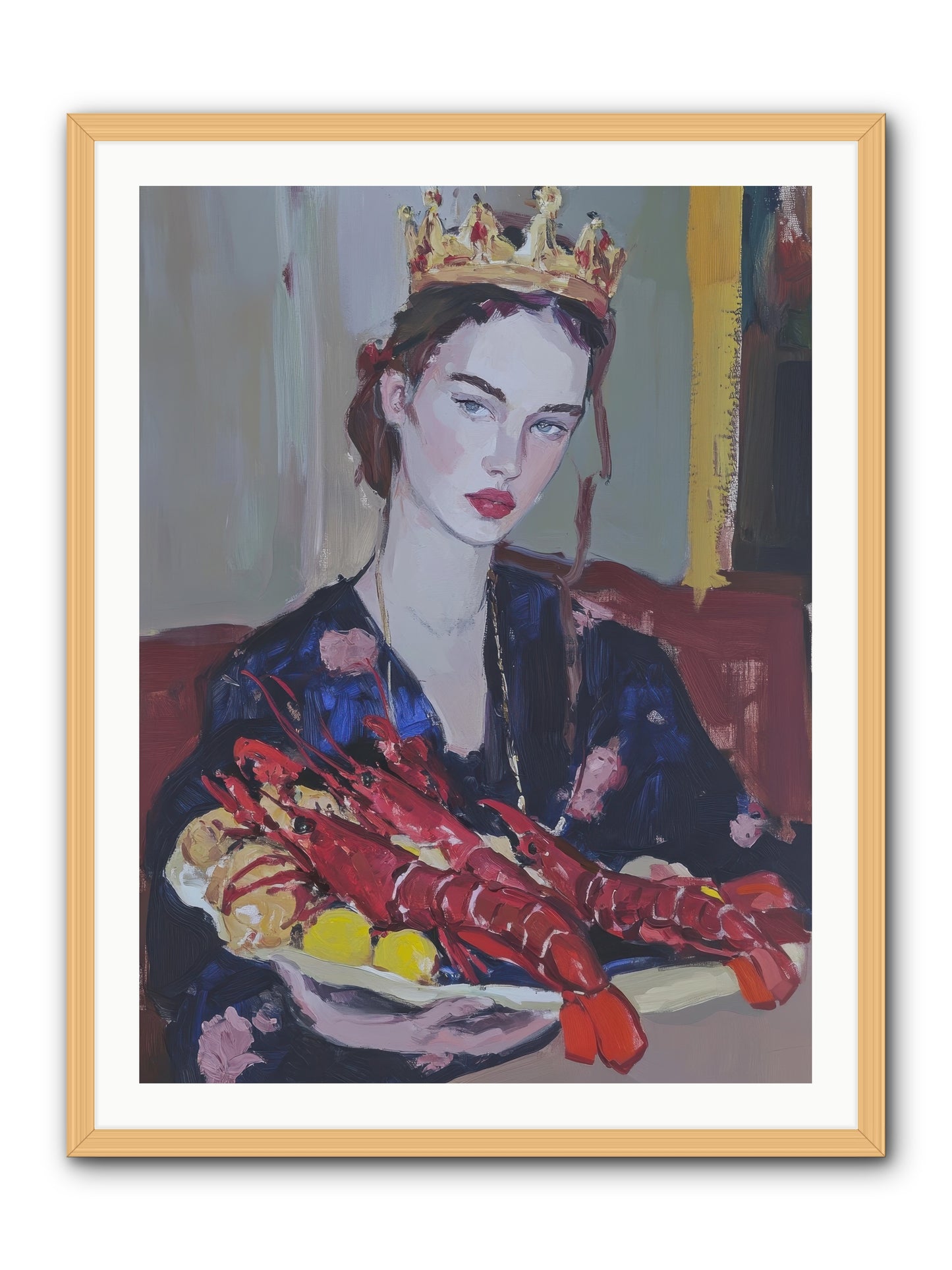 The Sovereign Supper -- Framed Print - Natural 30x40