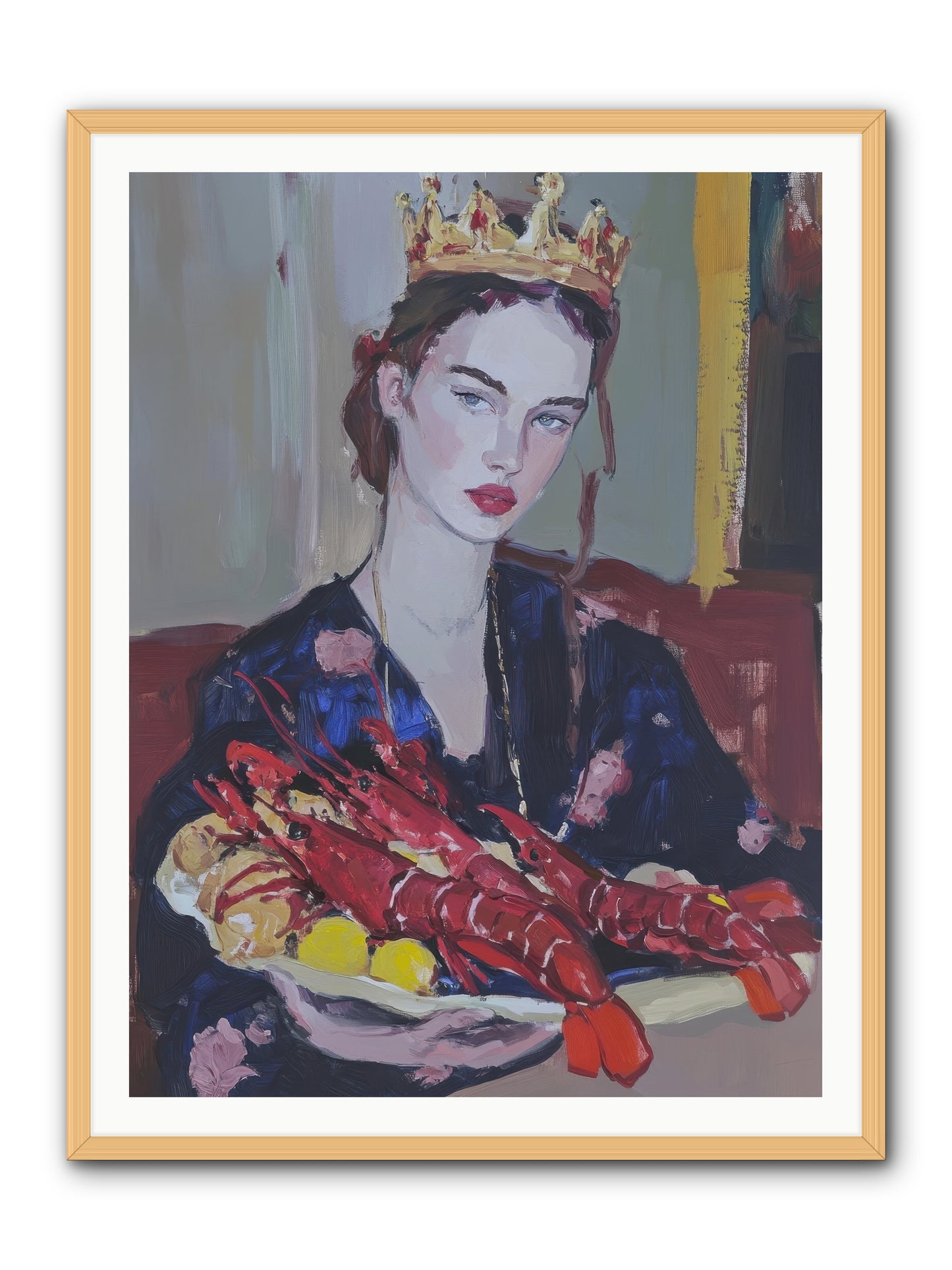 The Sovereign Supper -- Framed Print - Natural 36x48
