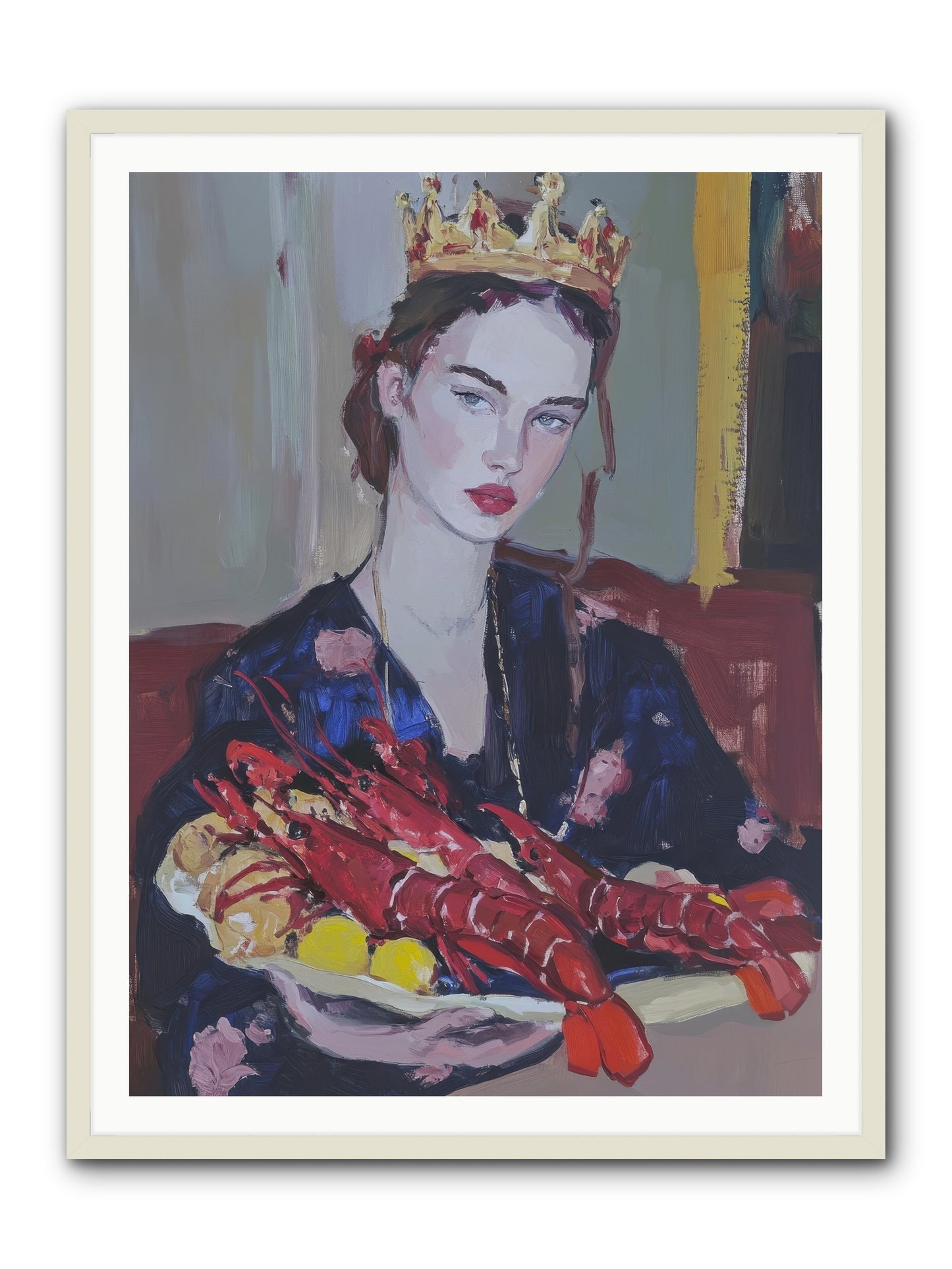 The Sovereign Supper -- Framed Print - White 36x48