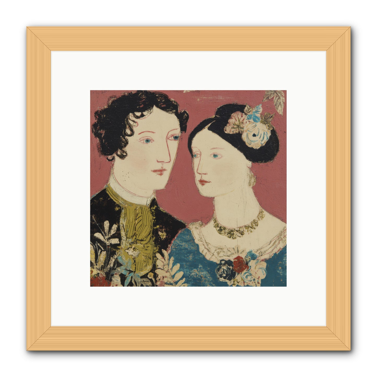 The Space We Share -- Framed Print - Natural 10x10